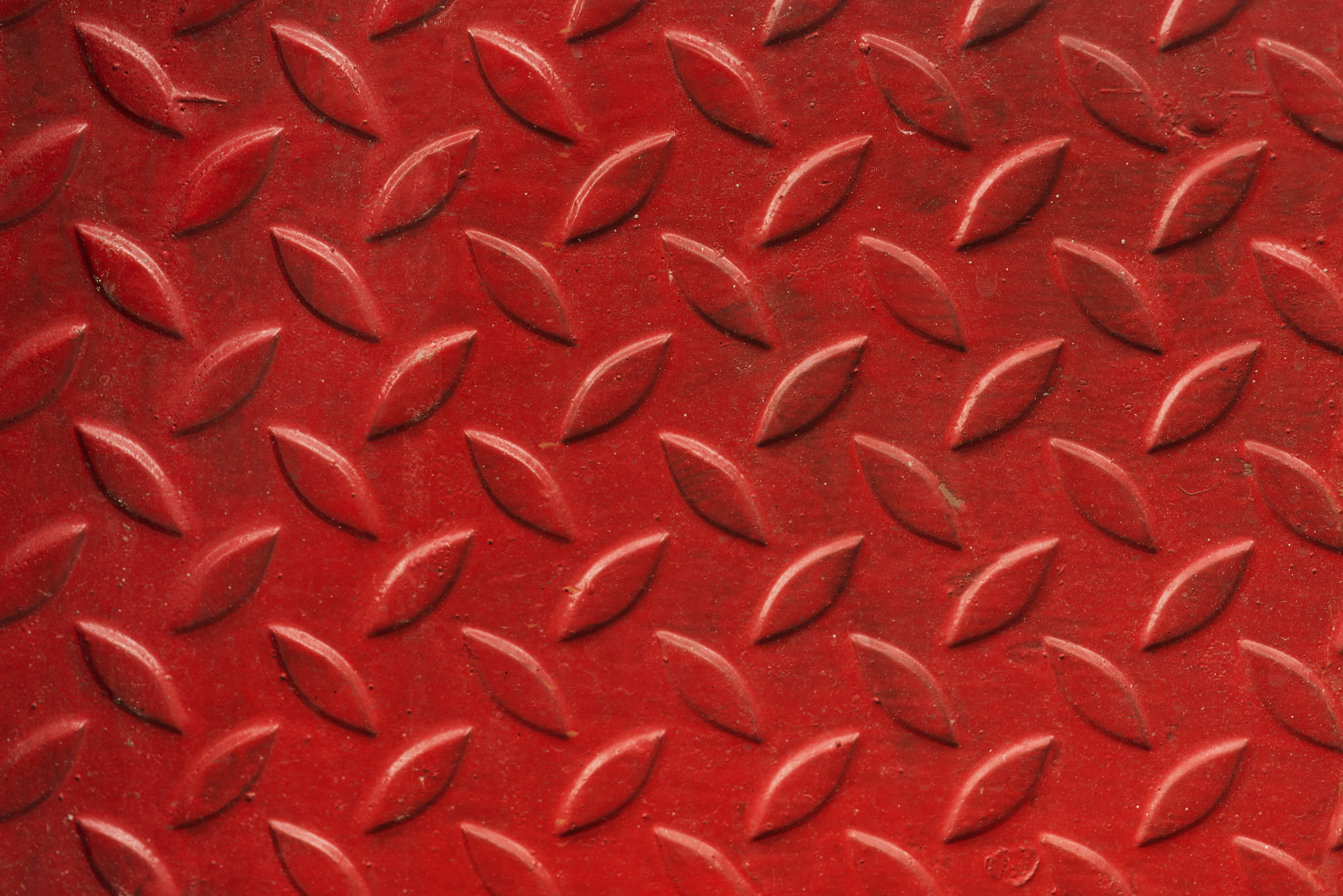 4K, surface, no people, leather, indoors, red, texture, full frame, metal, old, design, plated, day, still life, repetition, diamond, backgrounds, wall - building feature, HD Wallpaper