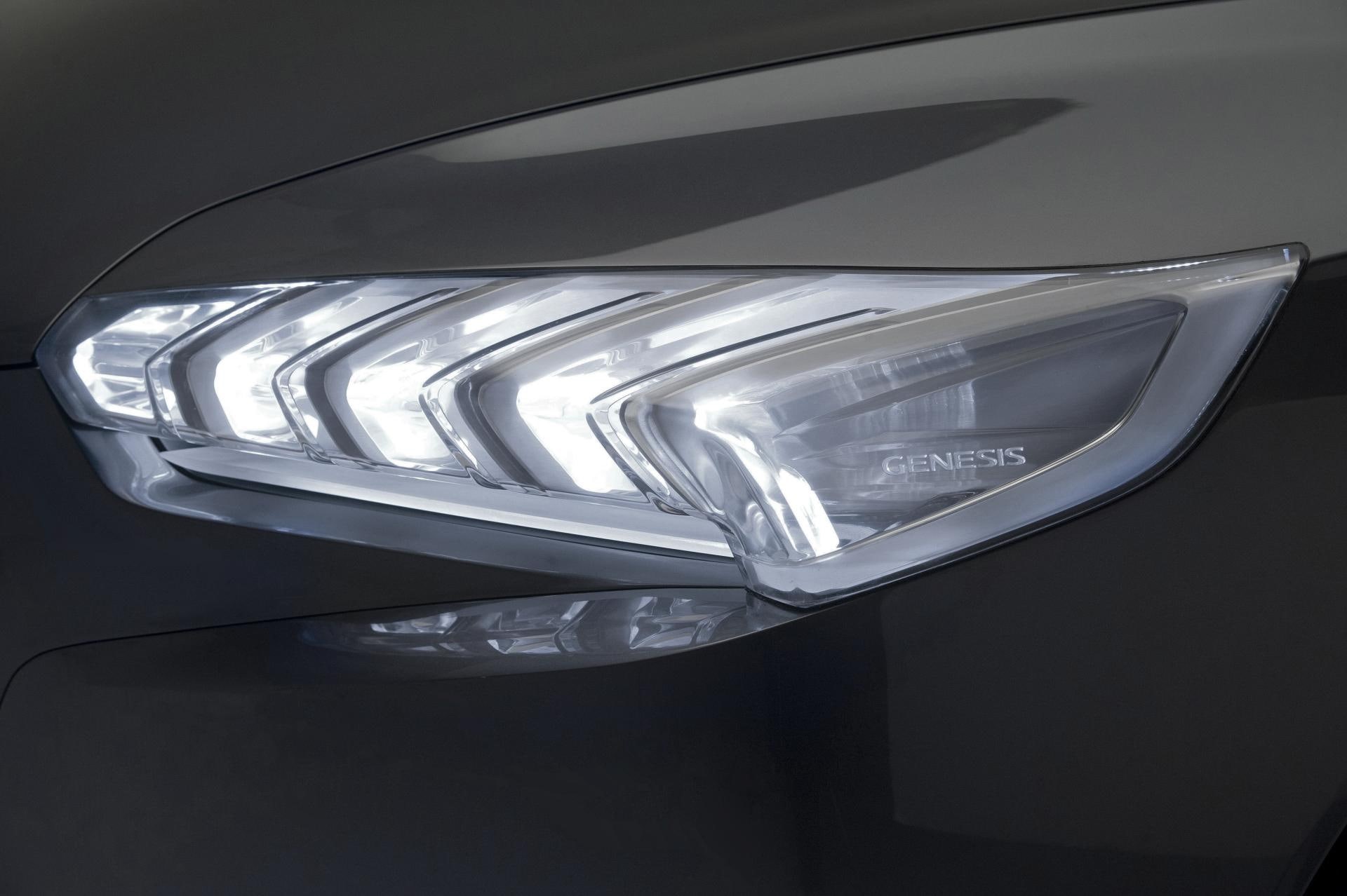 metal, transparent, car, transportation, clean, close-up, day, architecture, shiny, reflection, no people, genesis, hyundai, 1080P, illuminated, household equipment, HD Wallpaper