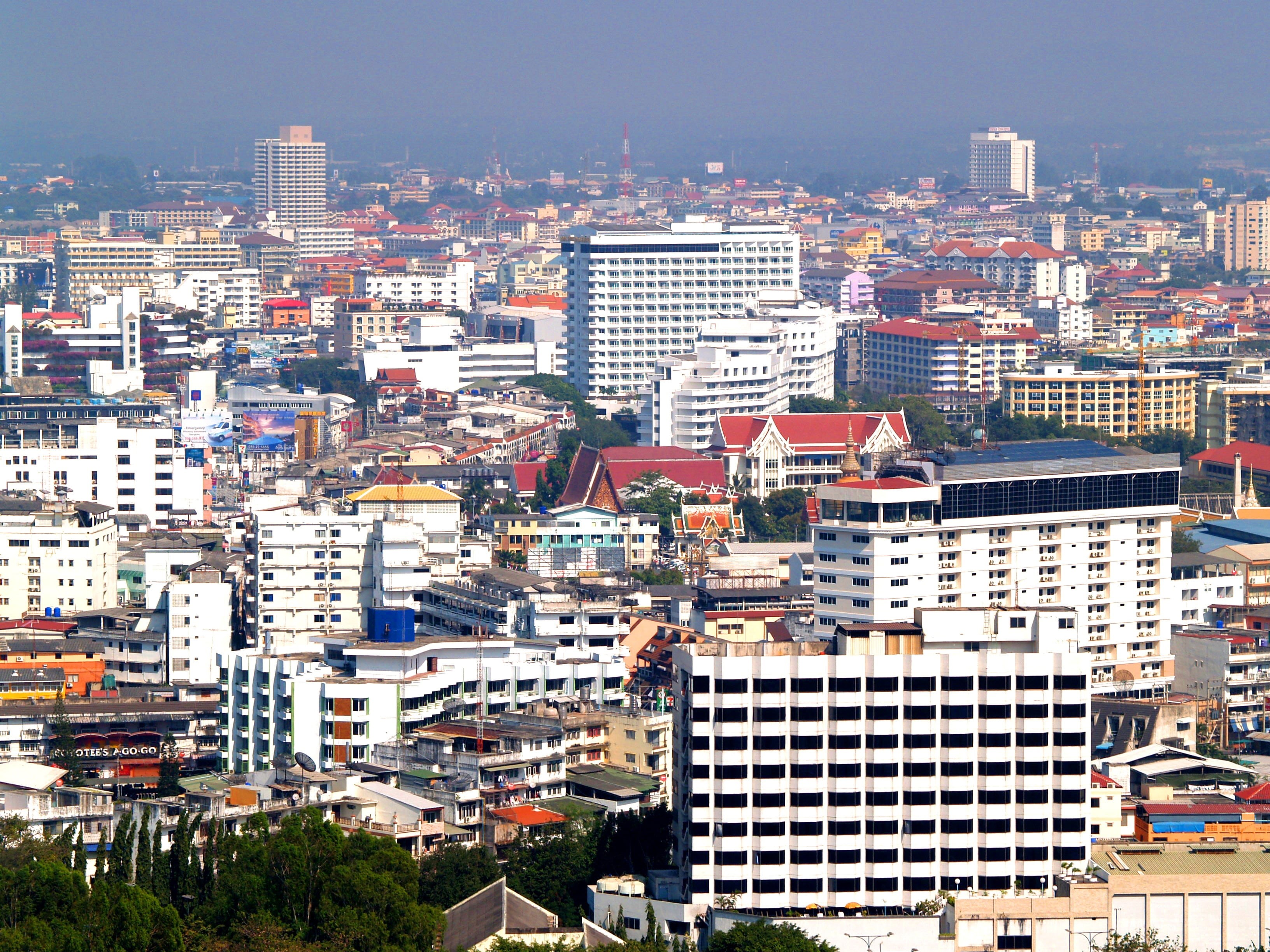 hill, nature, relax, pattaya, travel destinations, office building exterior, beach, bird, cityscape, crowded, observation, downtown, ocean, resort, port, HD Wallpaper