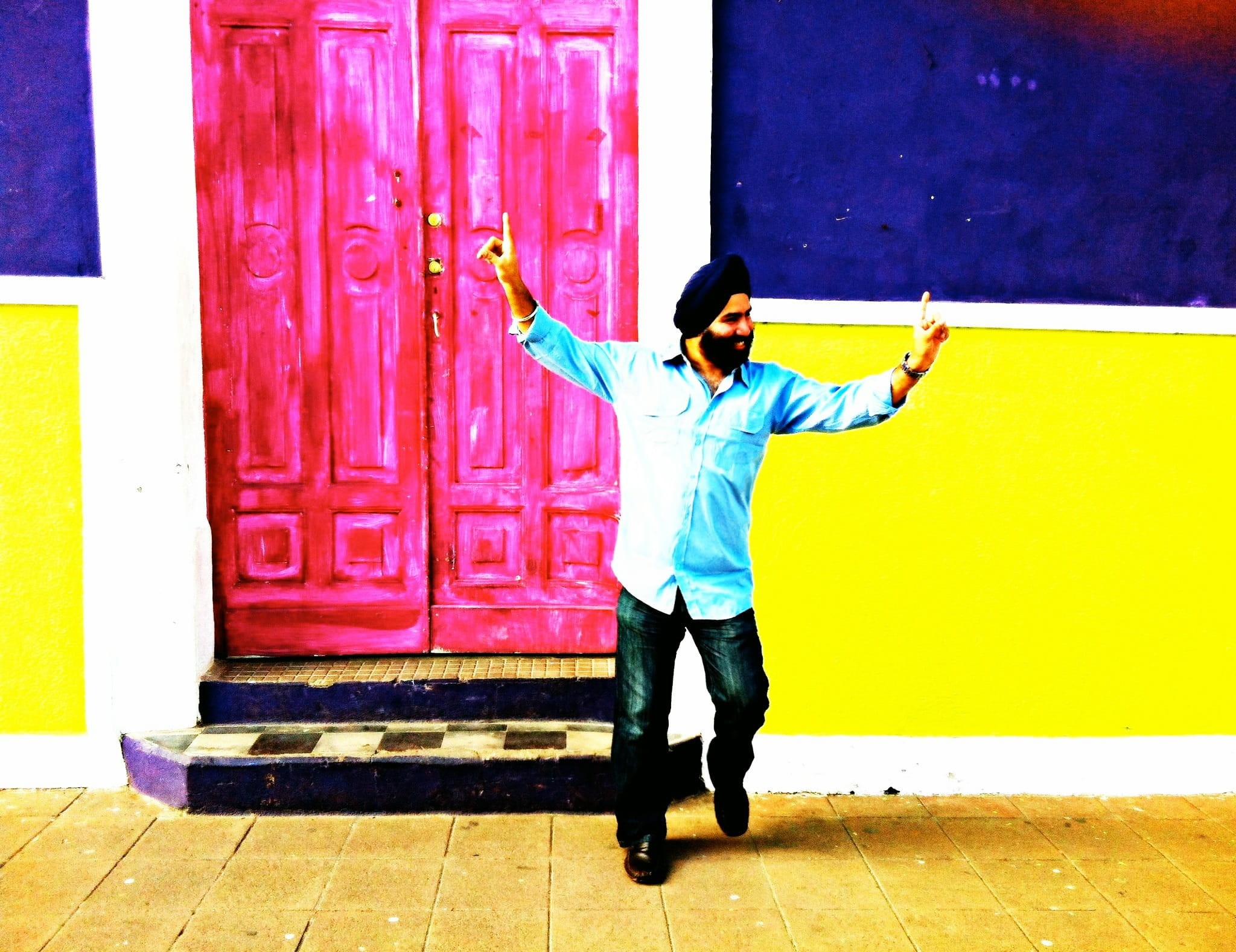 one person, standing, entrance, wall - building feature, door, real people, india, sikh, neet, built structure, heritage, architecture, love, happiness, HD Wallpaper