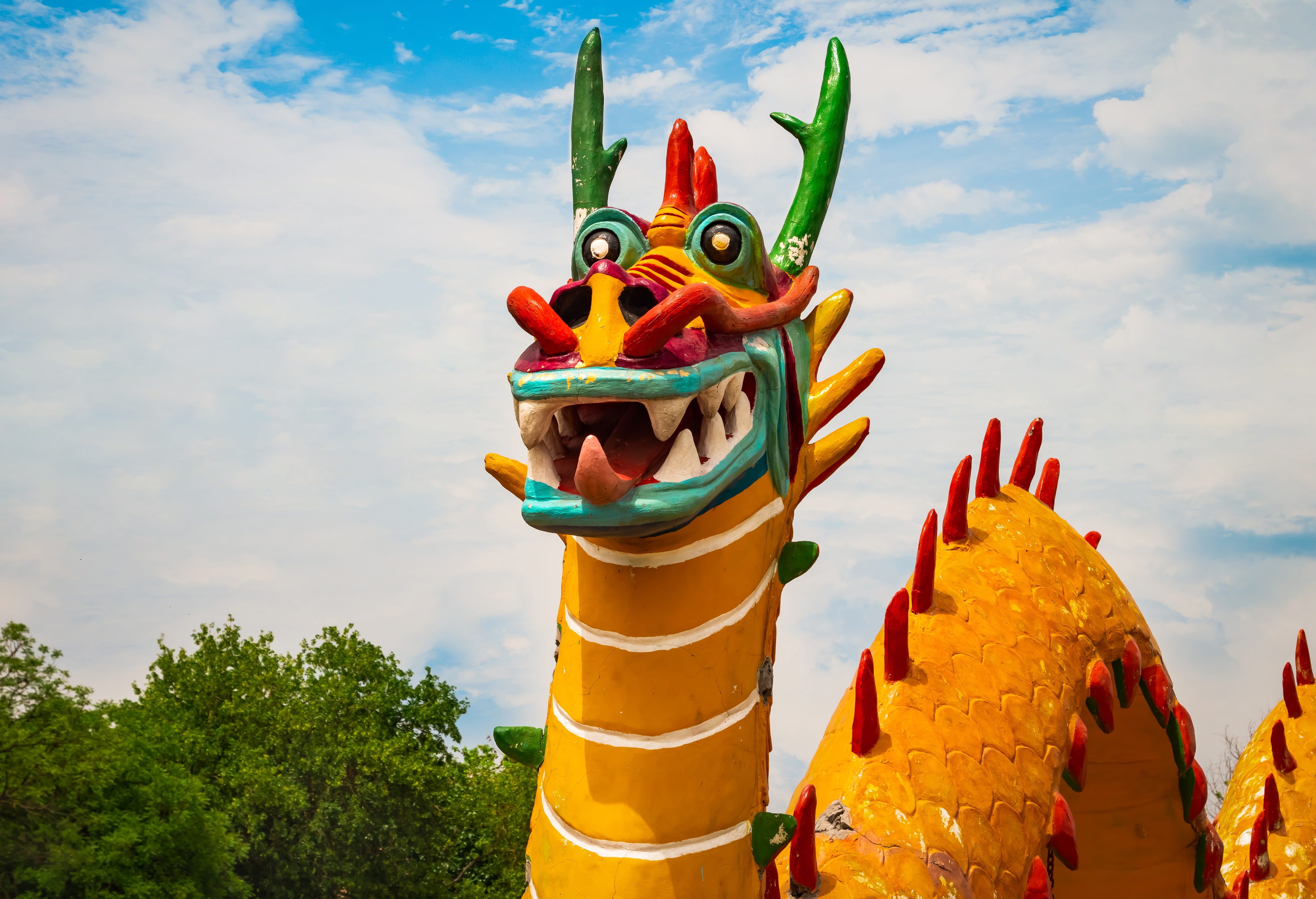 multi colored, china, ecology, low angle view, creativity, 5K, plant, park, green, japanese tower, summer, trees, india, craft, chandigarh, environment, HD Wallpaper