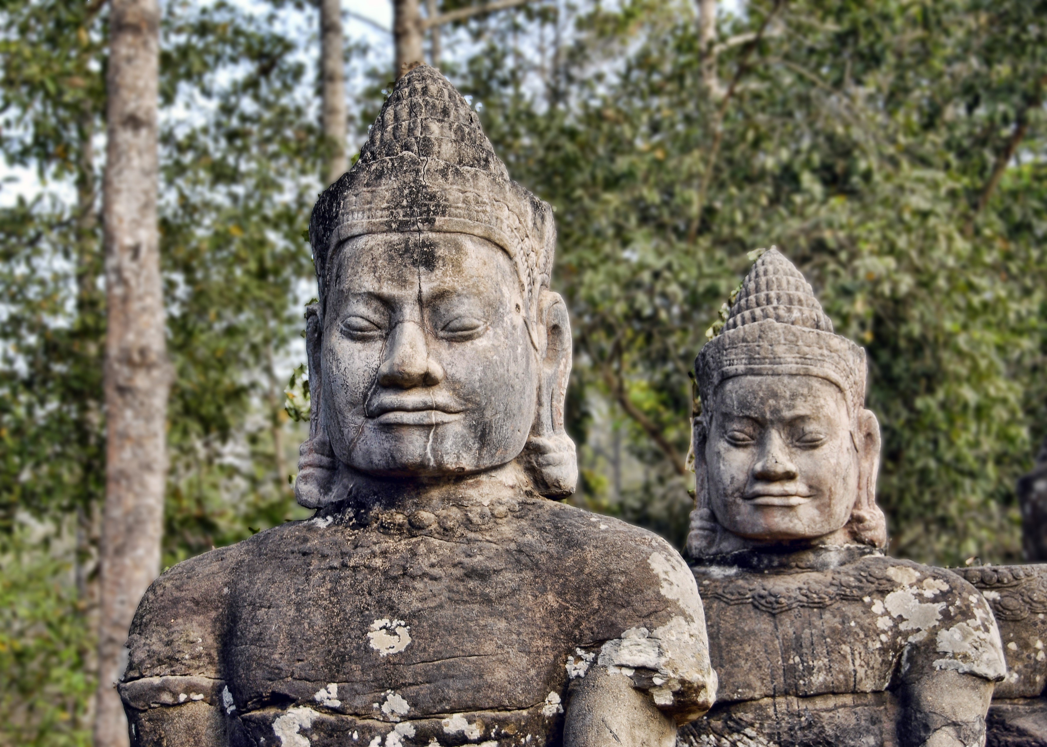 monument, architecture, 2K, craft, old, travel, cambodia, reap, buddha, statue, ancient history, no people, ancient civilization, spirituality, the past, HD Wallpaper