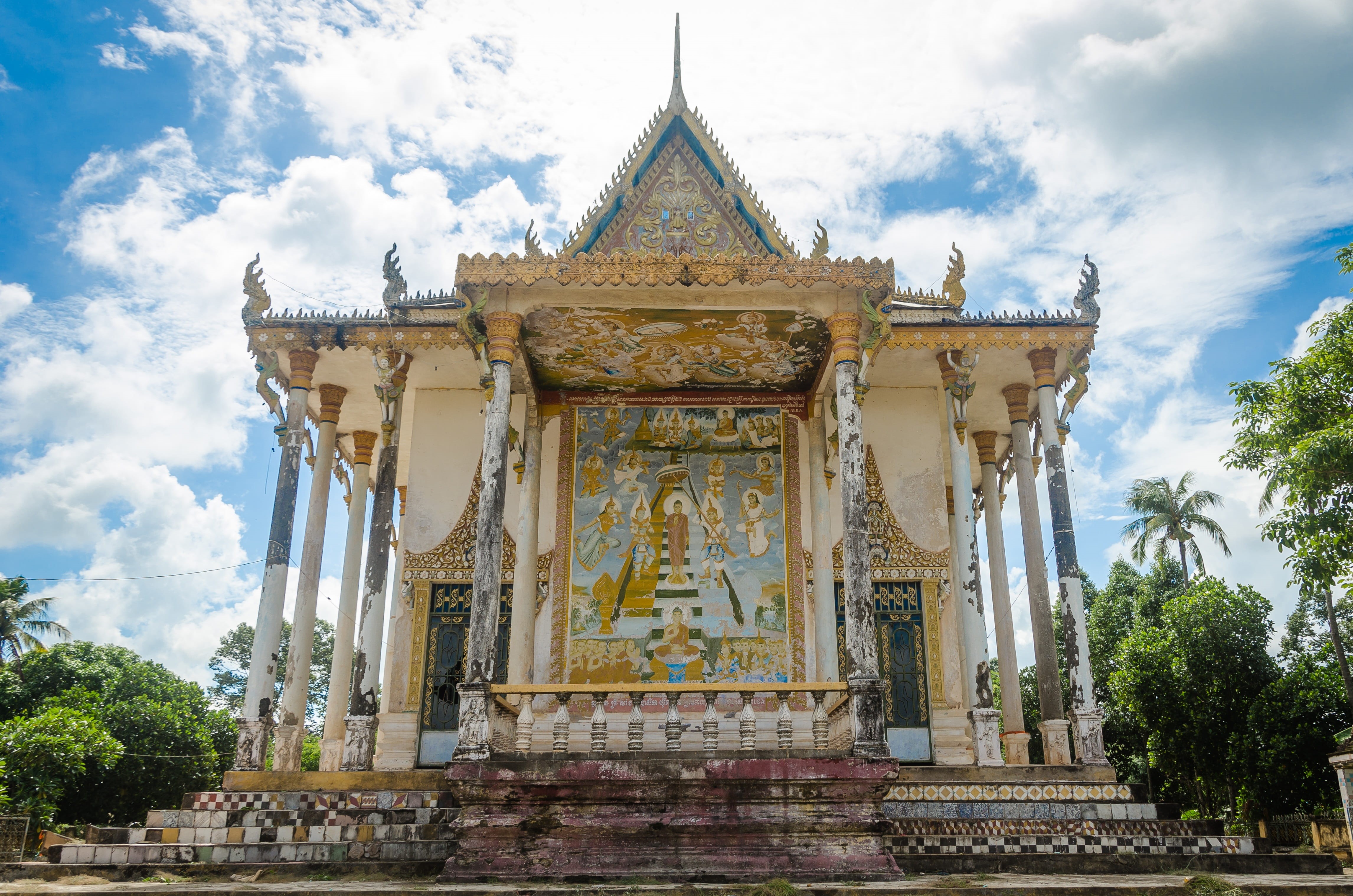 sightseeing, pagoda, prayer, wat, nature, travel destinations, buddhism, ornate, landmark, low angle view, temple, art and craft, travel, no people, sculpture, HD Wallpaper