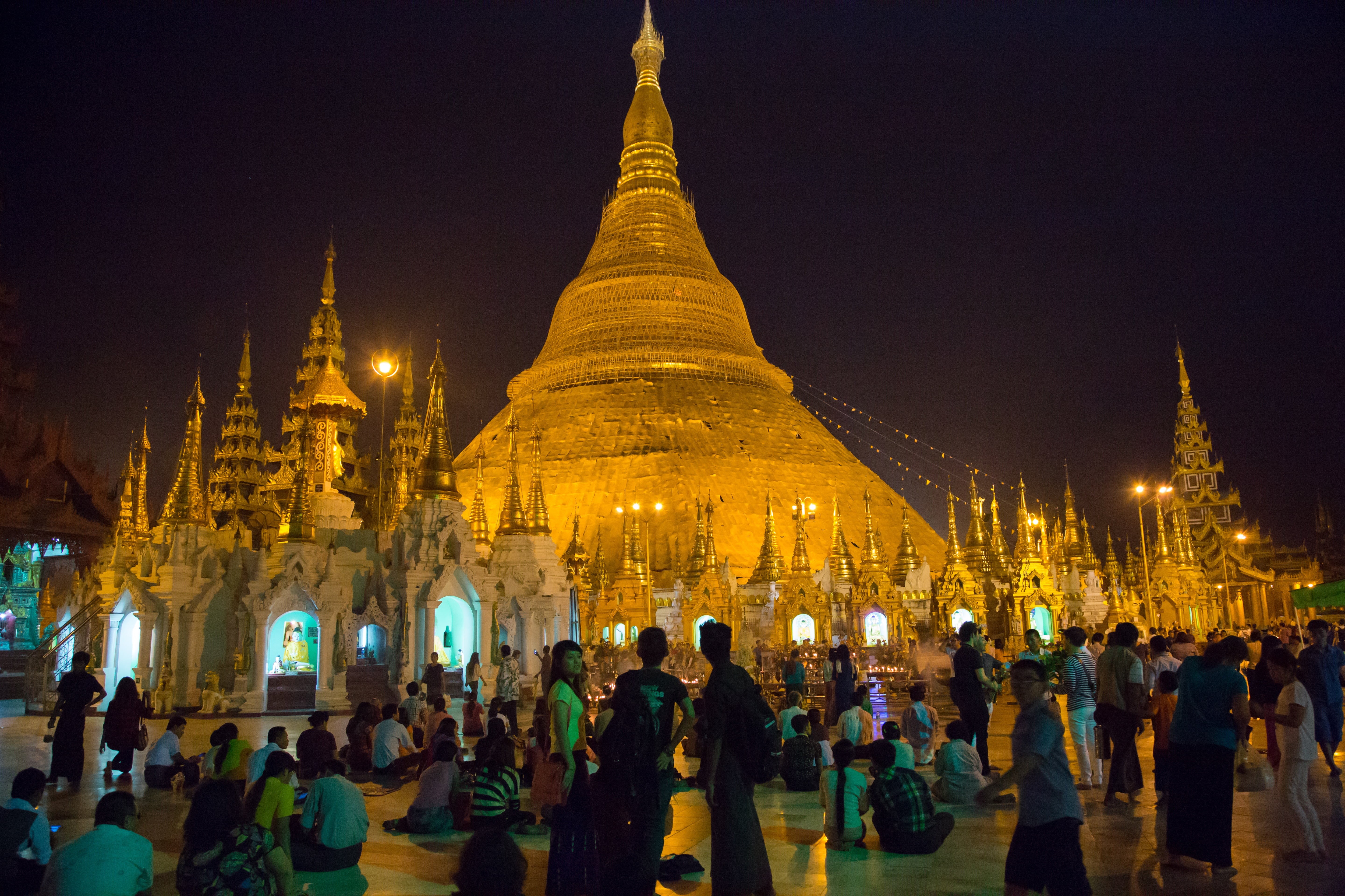 religion, burma, building, pagoda, spirituality, architecture, large group of people, temple, group of people, 5K, history, buddhism, stupa, building exterior, HD Wallpaper