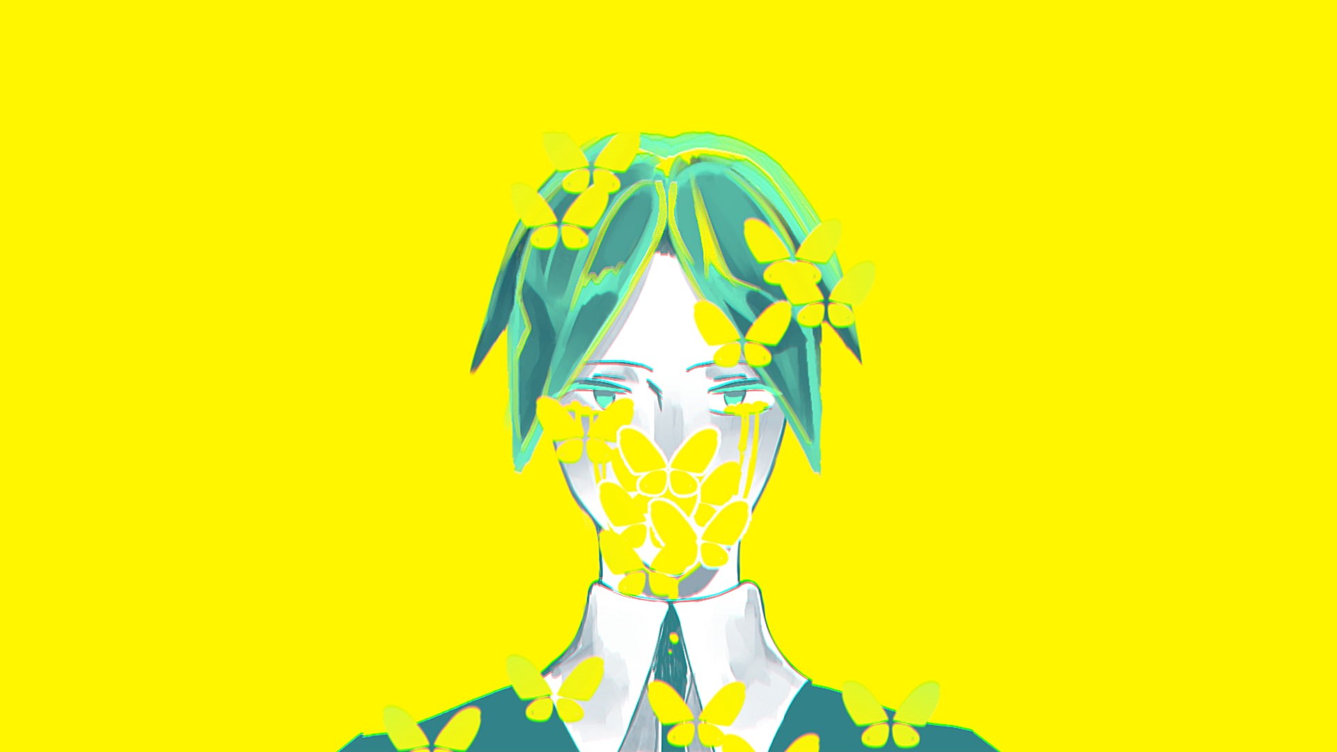 love, Phos (Houseki no Kuni), Houseki no kuni, butterfly, 1080P, crying, simple background, HD Wallpaper