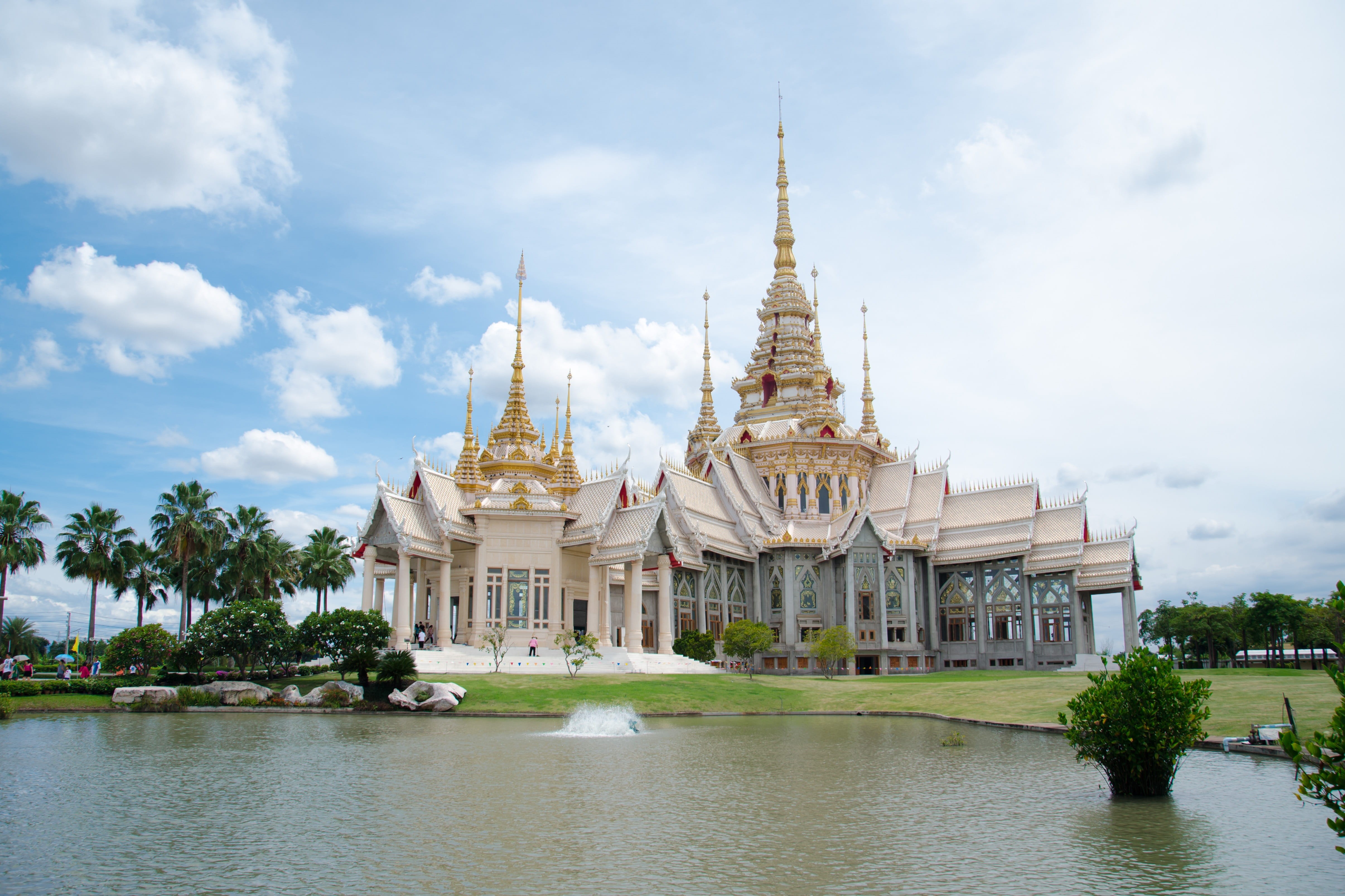tourism, architecture, tree, no people, sky, color eyebrows, travel, belief, religion, plant, building, wat pho, built structure, spire, place of worship, HD Wallpaper