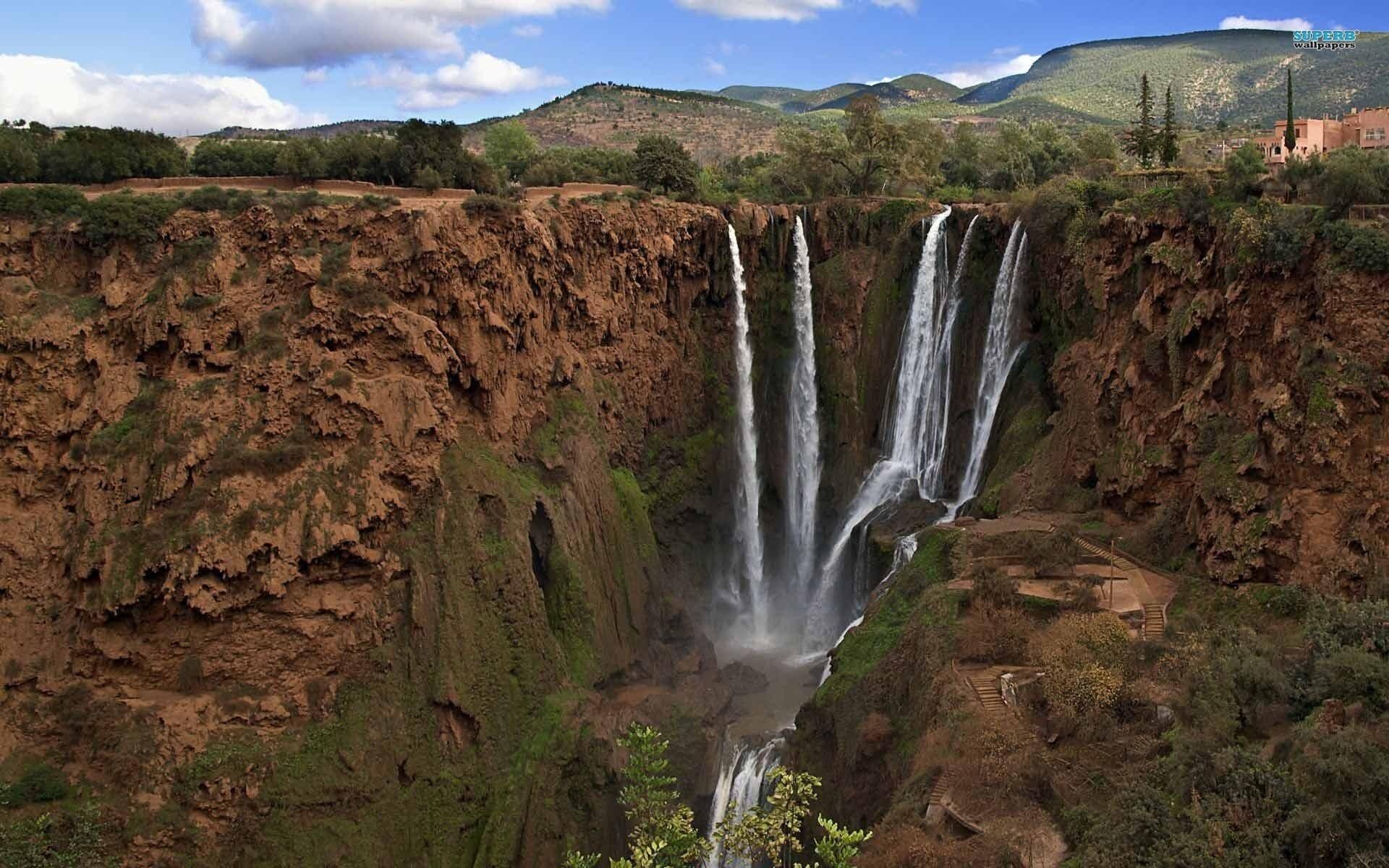 ouzoud, 1080P, africa, morocco, falls, ouzoud falls, nature and landscapes, north africa, HD Wallpaper