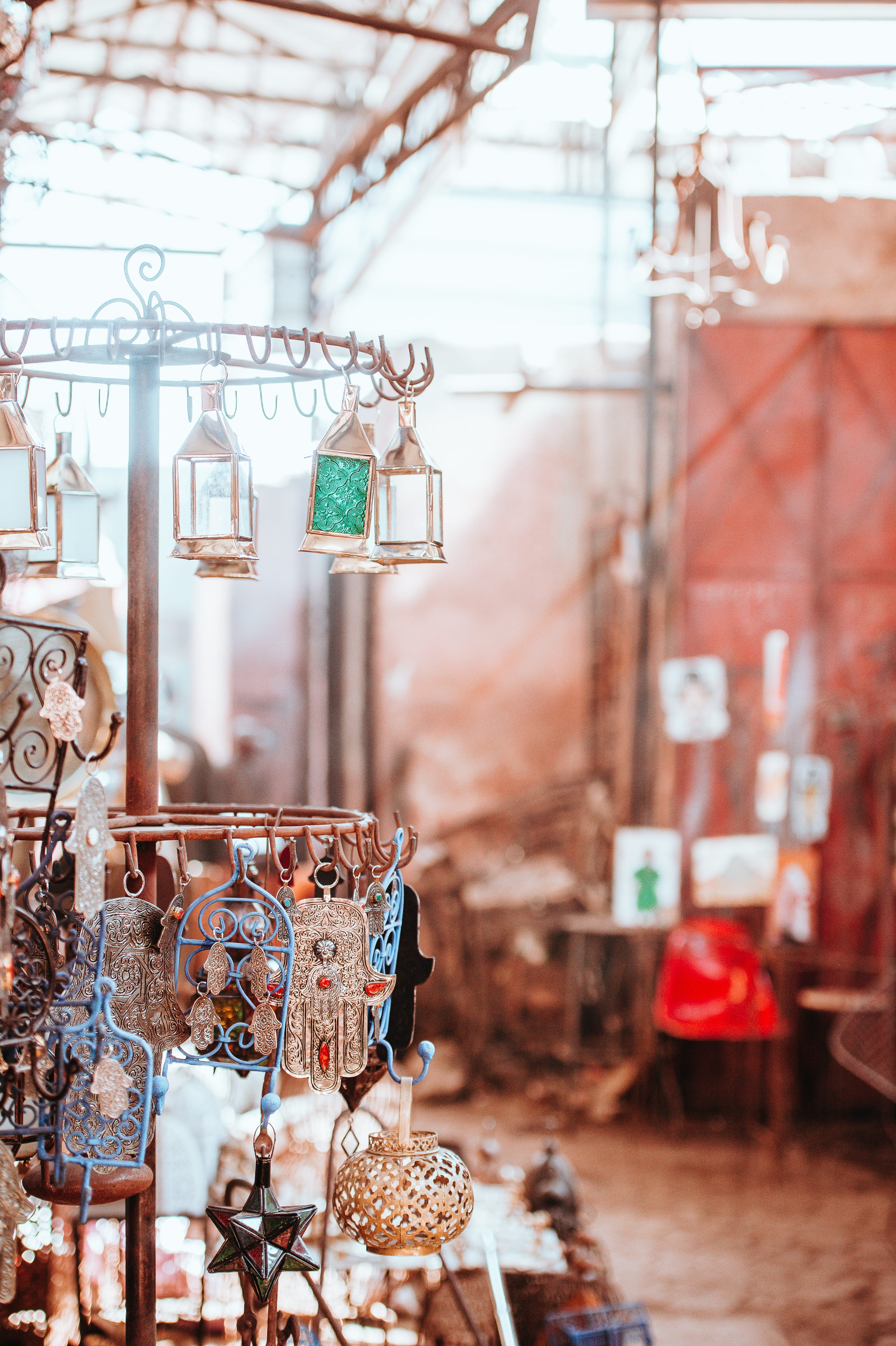 city, building exterior, souks, selective focus, decoration, close-up, assorted, for sale, built structure, window, hanging, transparent, photography, closeup, Phone HD Wallpaper