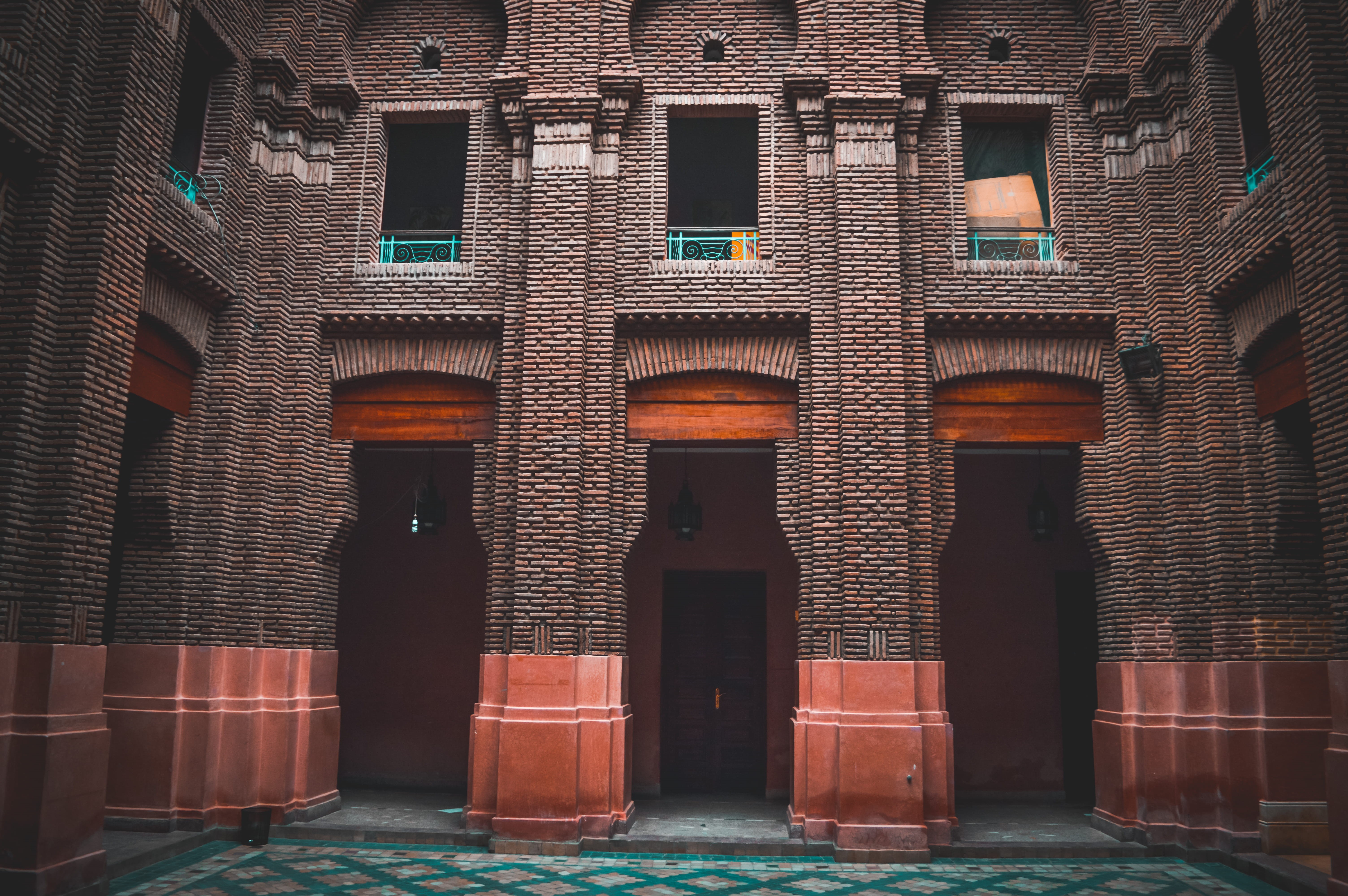 door, architecture, building, the past, window, place, history, architectural column, transportation, brick wall, building exterior, day, no people, theatre, HD Wallpaper