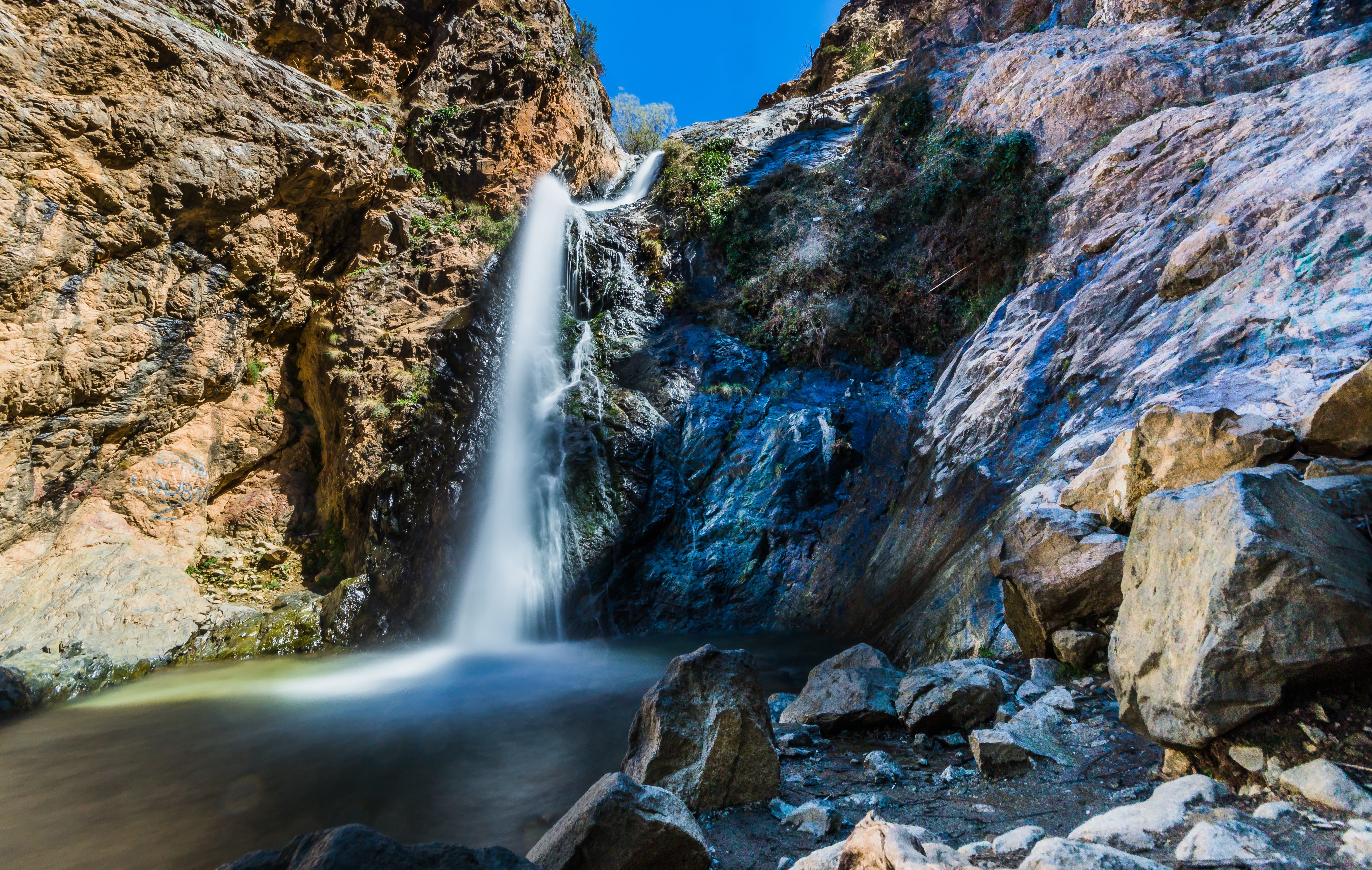 environment, water, formation, beauty in nature, solid, rock - object, land, stream - flowing water, long exposure, marrakesh, outdoors, motion, hdr, rock formation, HD Wallpaper