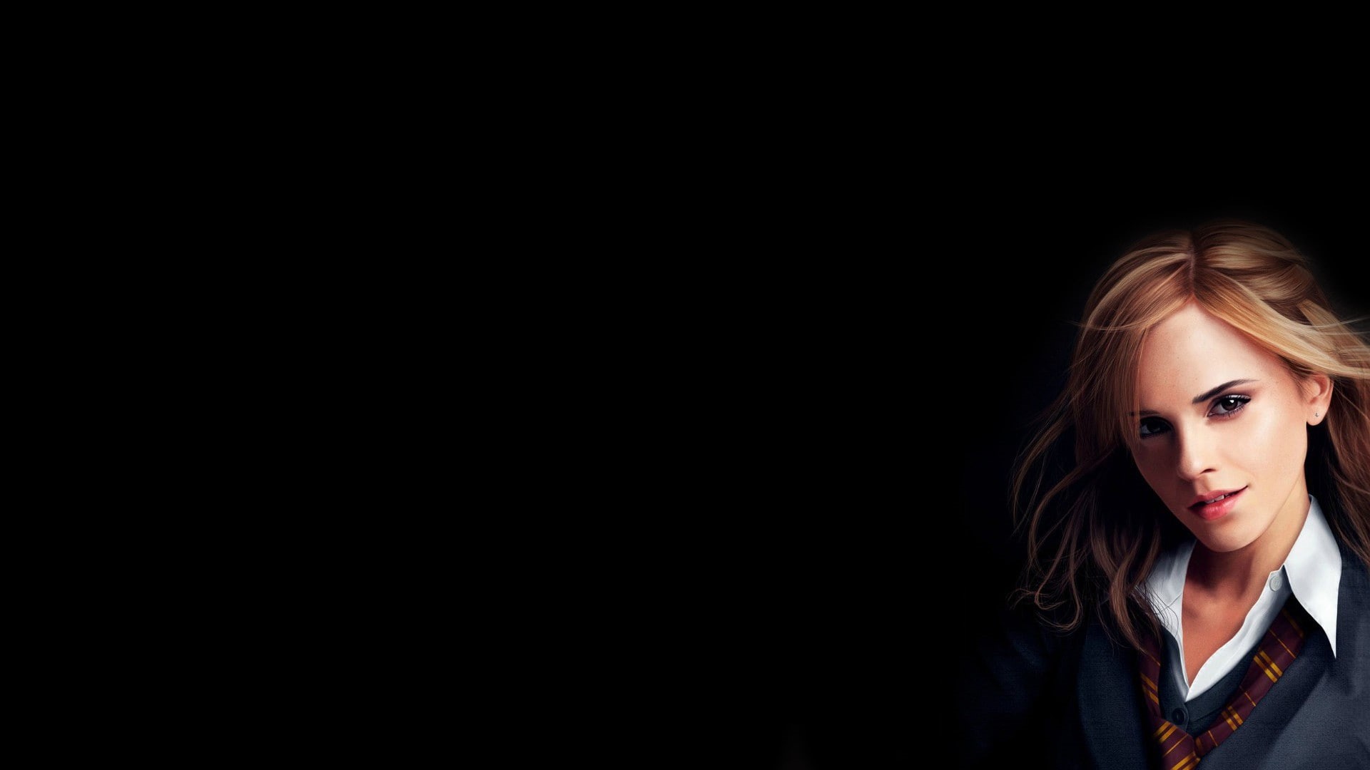front view, hairstyle, looking at camera, hair, teenager, contemplation, blond hair, headshot, one person, portrait, black background, long hair, women, HD Wallpaper
