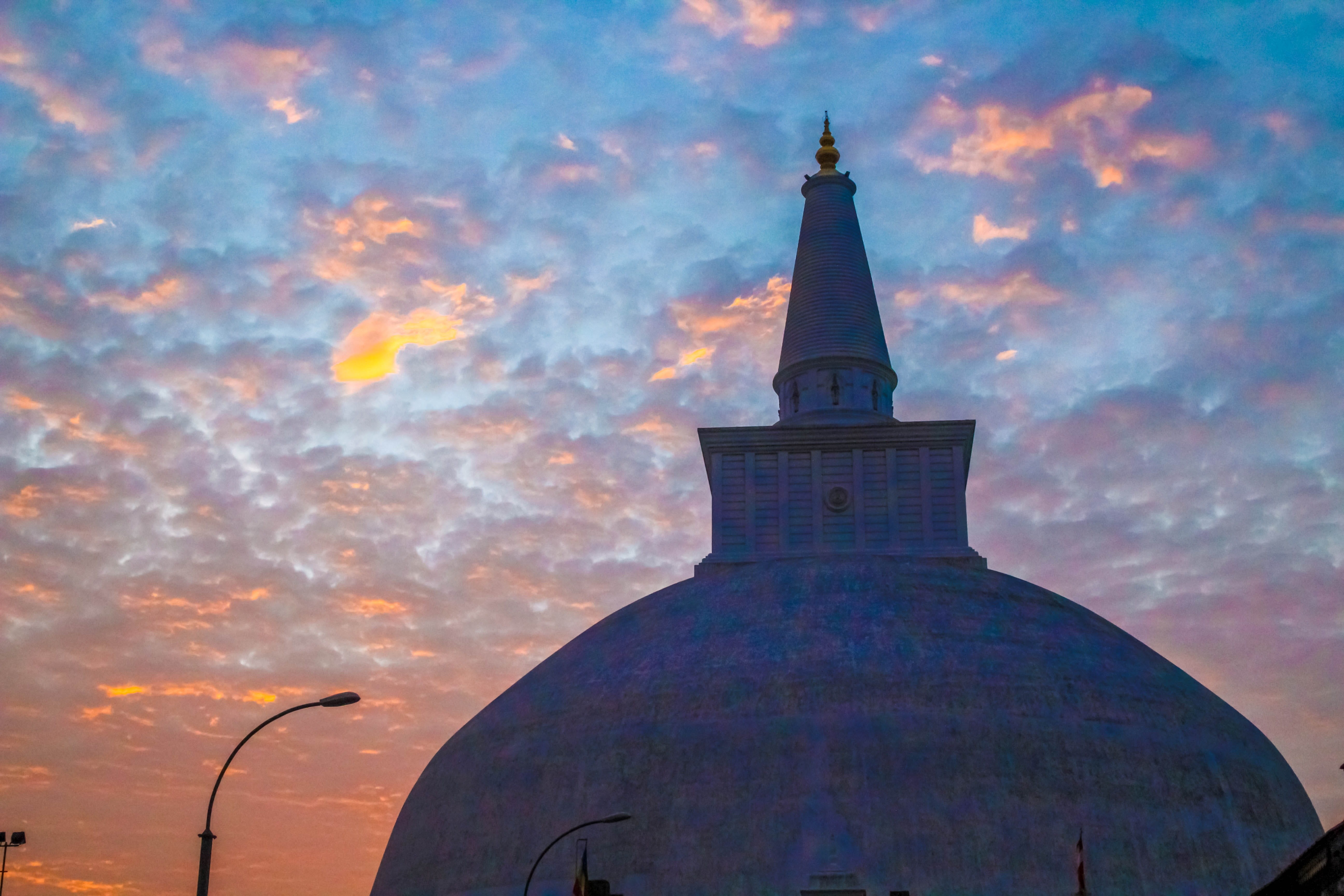 travel, monument, sunrise, spire, place, sky, shrine, stupa, place of worship, dusk, landmark, traditional, asia, buddha, sunset, built structure, belief, HD Wallpaper