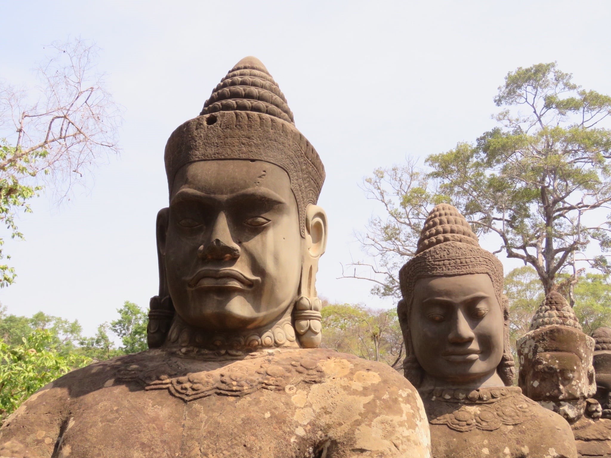 tourism, history, no people, temple, unesco, architecture, sculpture, solid, day, angkor, civilization, statue, cambodia, stone, religion, creativity, low angle view, HD Wallpaper