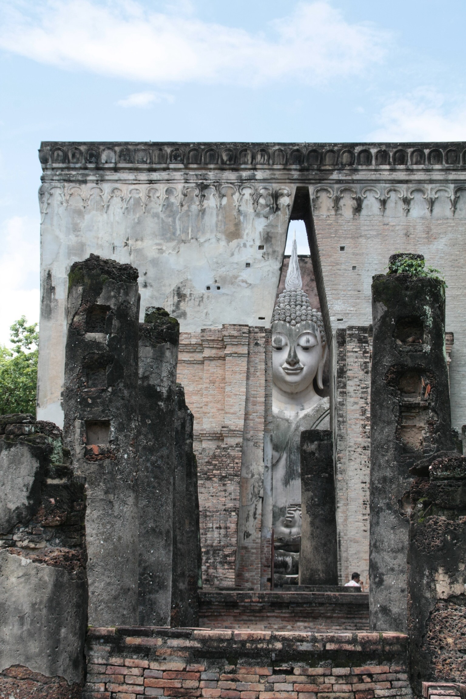 spirituality, day, 1080P, weathered, nature, building, history, no people, old, art and craft, outdoors, building exterior, religion, sukhothai historical park, Phone HD Wallpaper