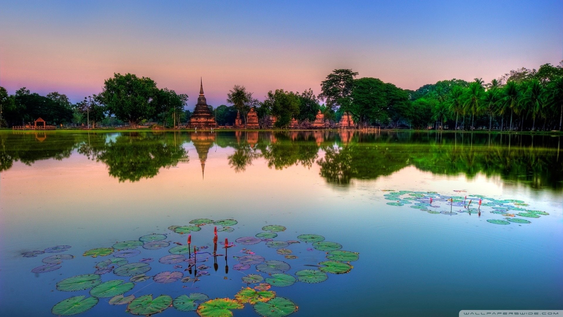 Thailand, Park, 1080P, Man Made, Sukhothai Historical Park, HD Wallpaper