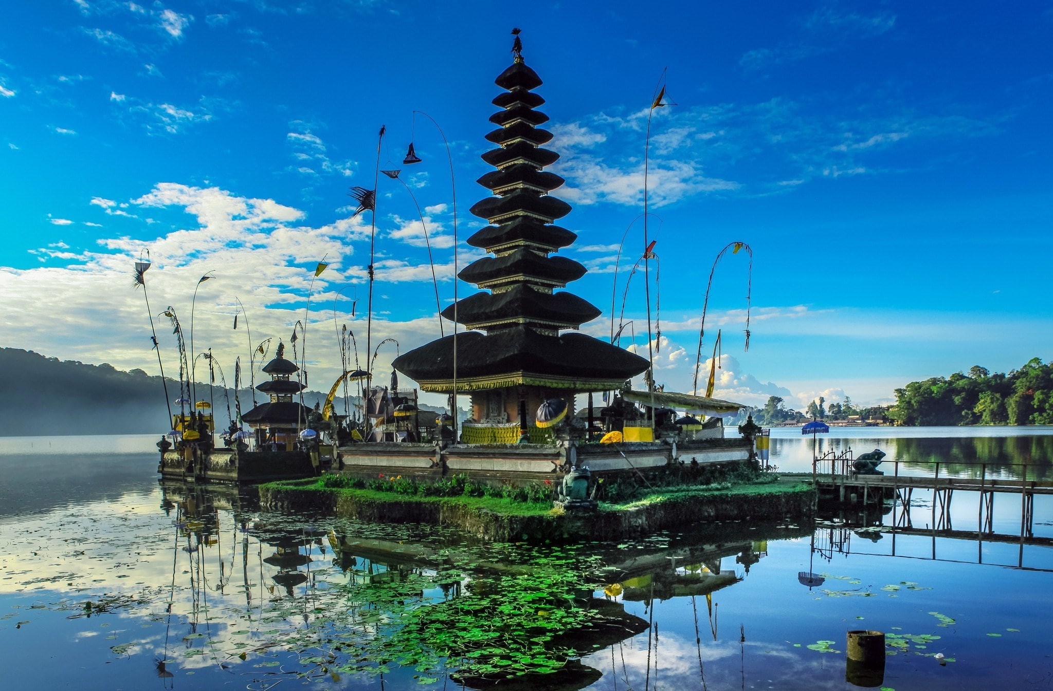 1080P, pura ulun danu bratan, HD Wallpaper