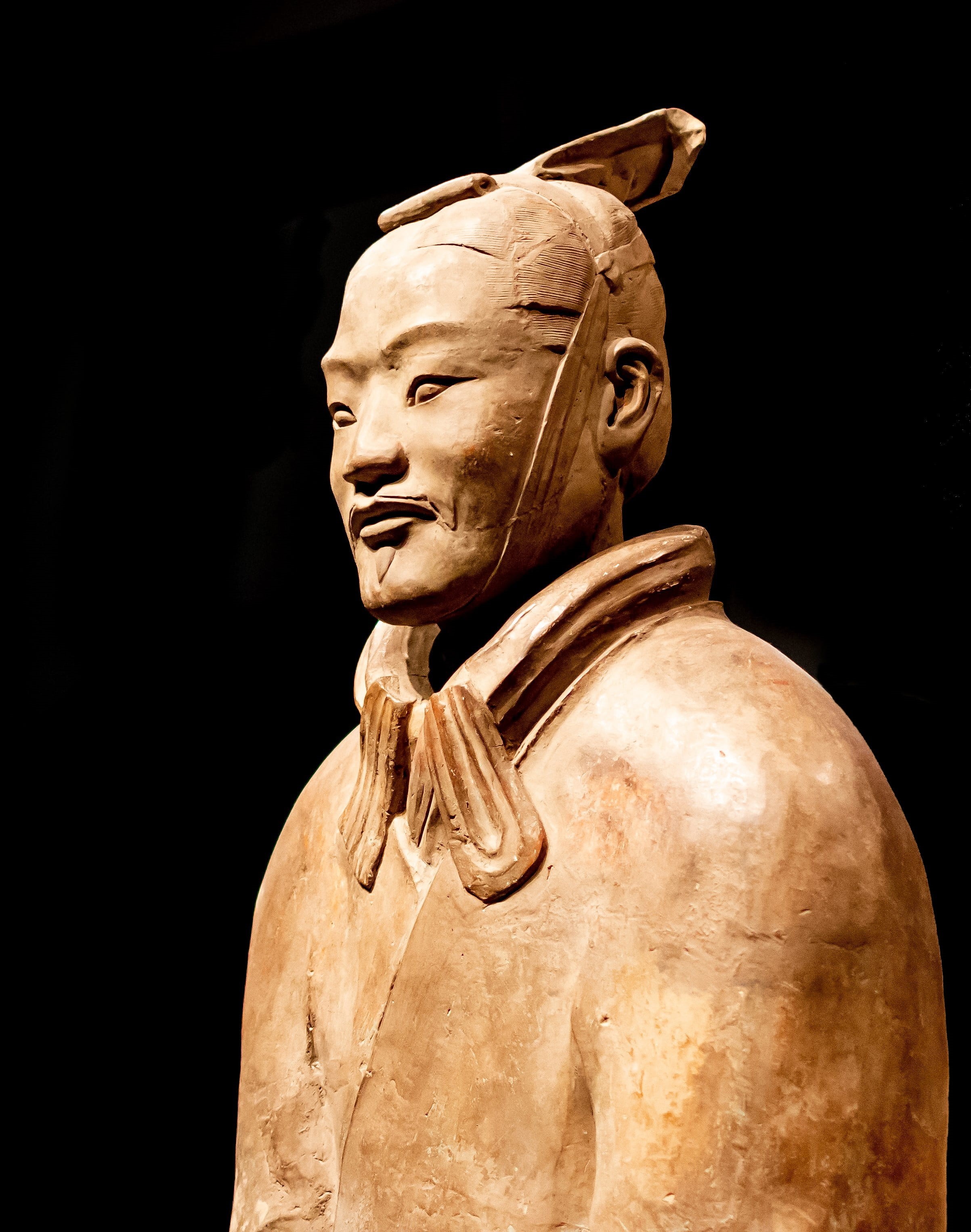 human representation, the past, museum, face, indoors, art and craft, chinese, emperor, clay, no people, craft, figure, oriental, statue, old, archeology, Phone HD Wallpaper