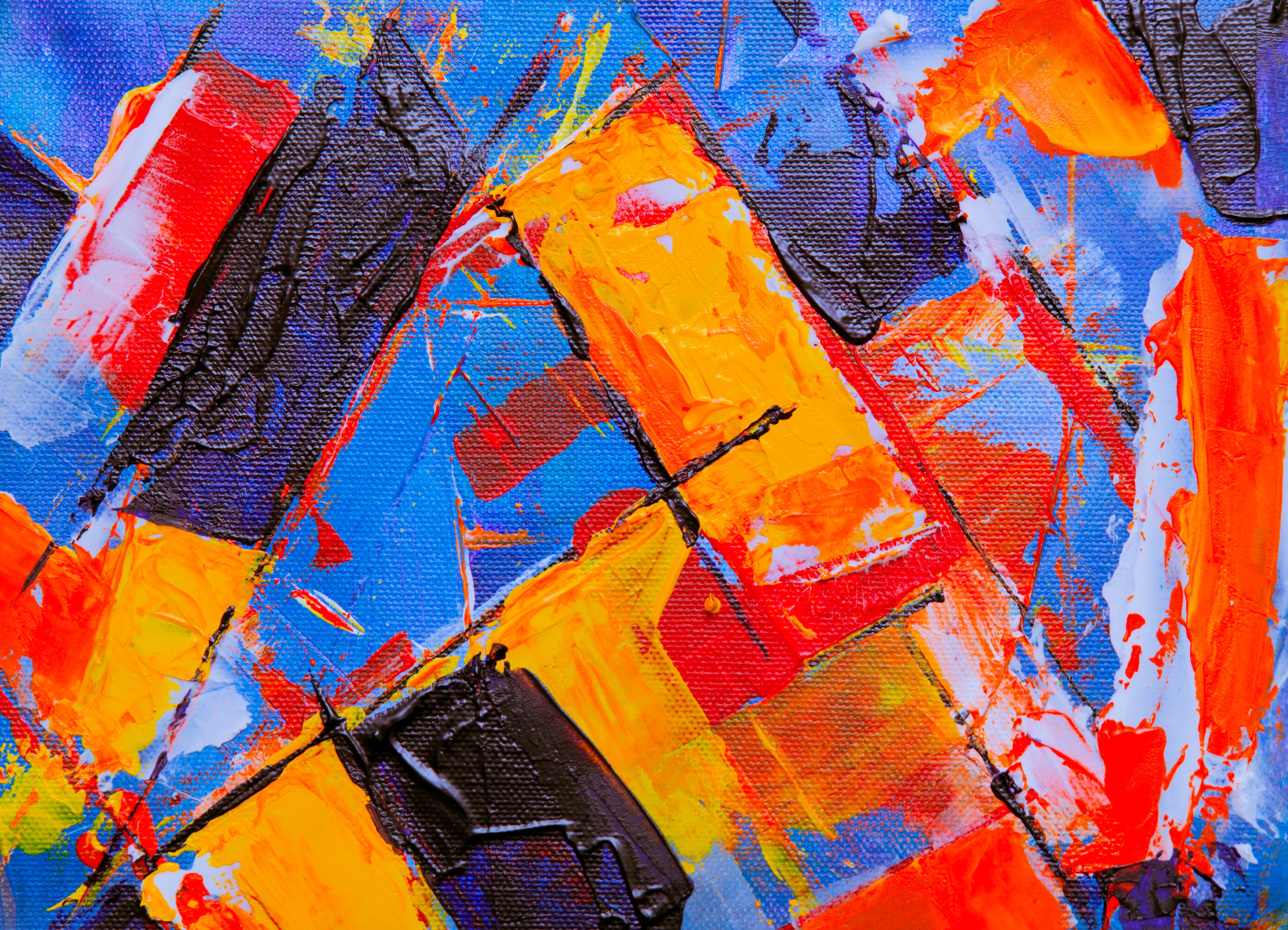 acrylic paint, abstract, 4K, art, color, textured, painting, abstract painting, colorful, vibrant, craft, outdoors, art and craft, creative, representation, HD Wallpaper