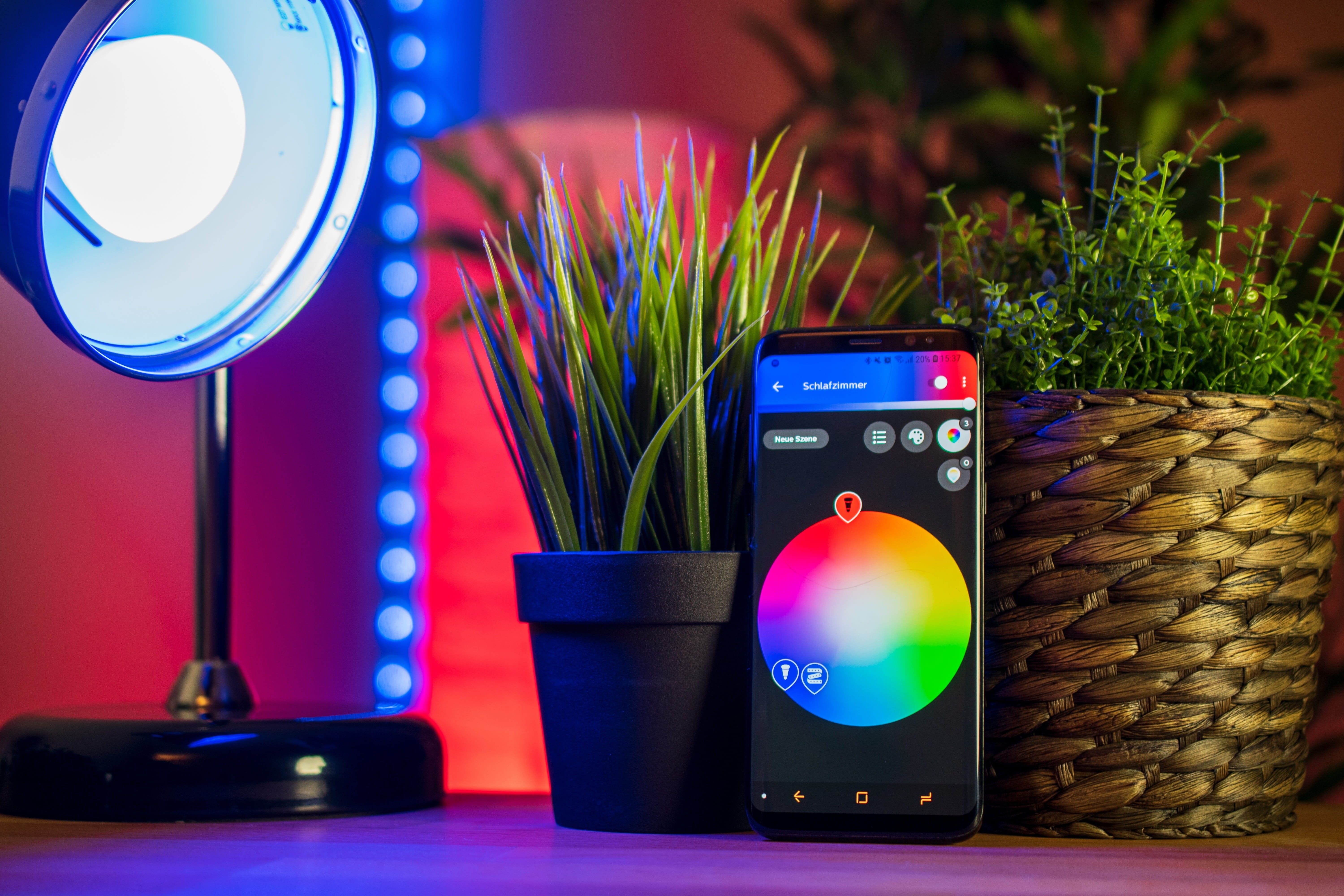 light, internet, red, forward, technology, music, hue, smarthome, communication, smart, no people, lamp, plant, electrical equipment, wireless, 5K, mobile phone, HD Wallpaper