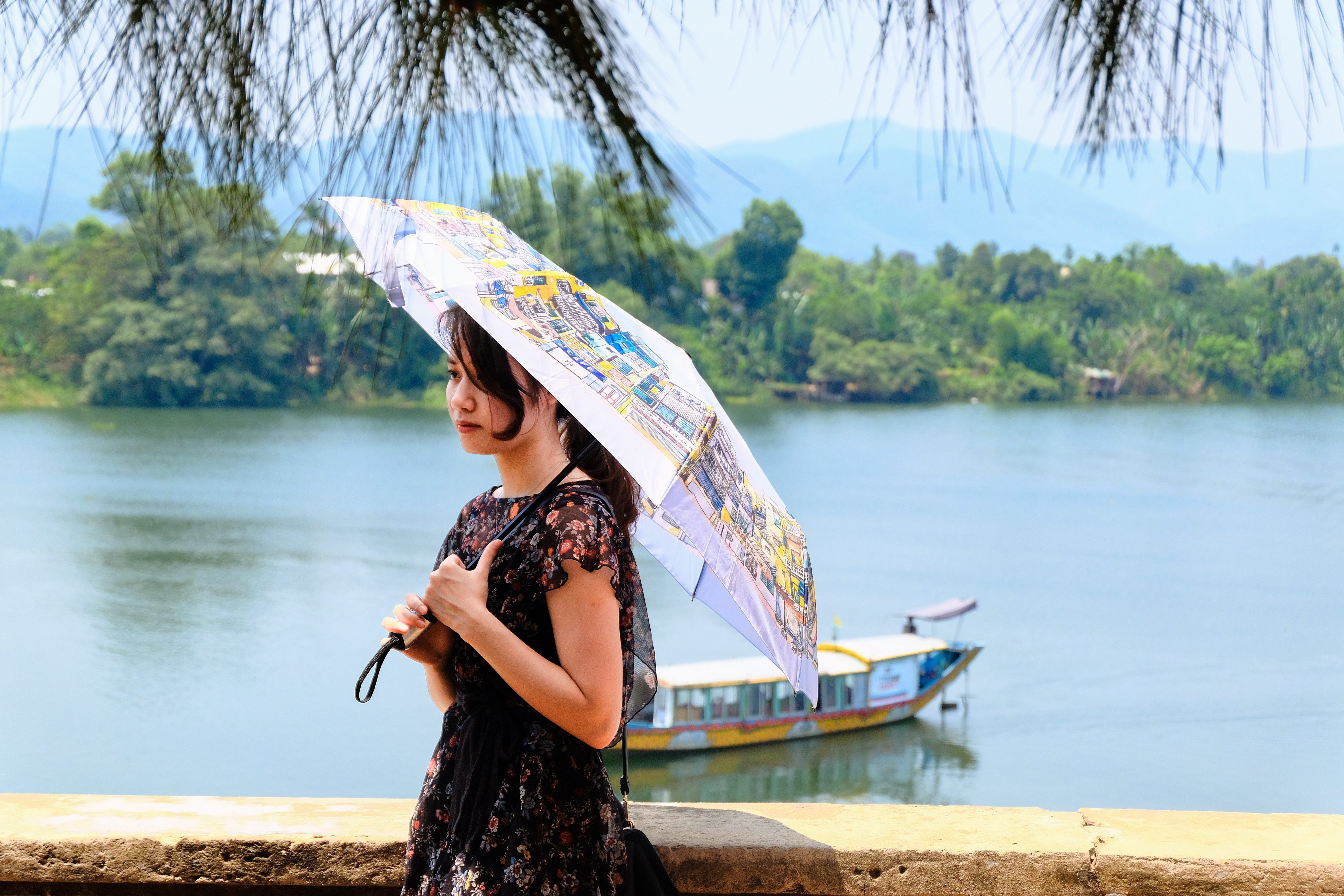 5K, three quarter length, landscape, lifestyles, real people, holding, vietnam, young women, protection, focus on foreground, hue city, standing, young adult, HD Wallpaper