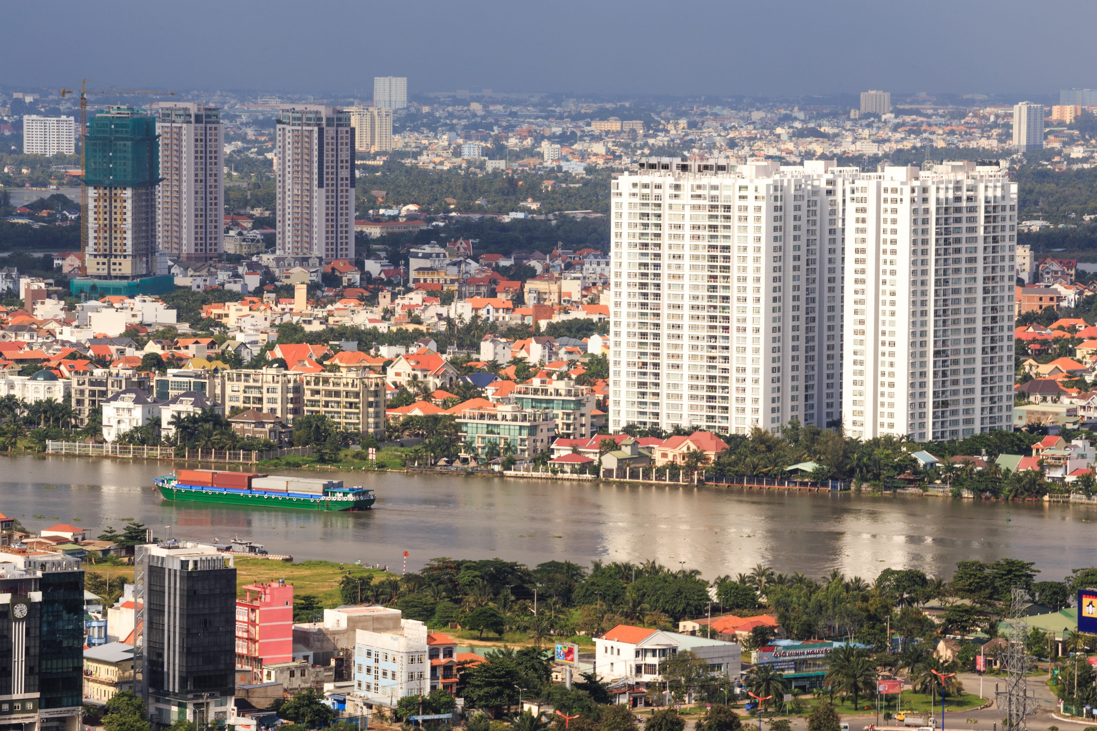 culture, built structure, water, residential district, sky, bridge, cityscape, urban, the horizon, high angle view, center, modern, passenger craft, skyscraper, HD Wallpaper