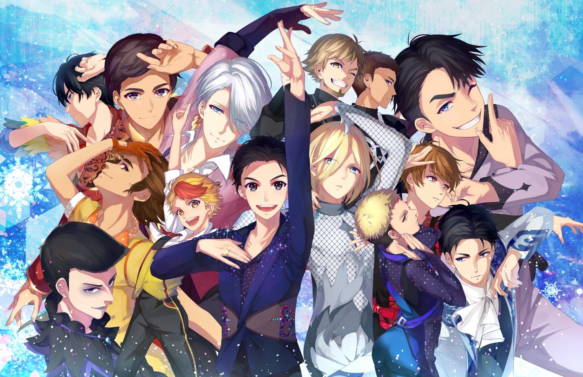 Georgi Popovich, Guang Hong Ji, Viktor Nikiforov, Leo de la Iglesia, Yuri!!! on Ice, Phichit Chulanont, Michele Crispino, Jean-Jacques Leroy, 1080P, Christophe Giacometti, HD Wallpaper