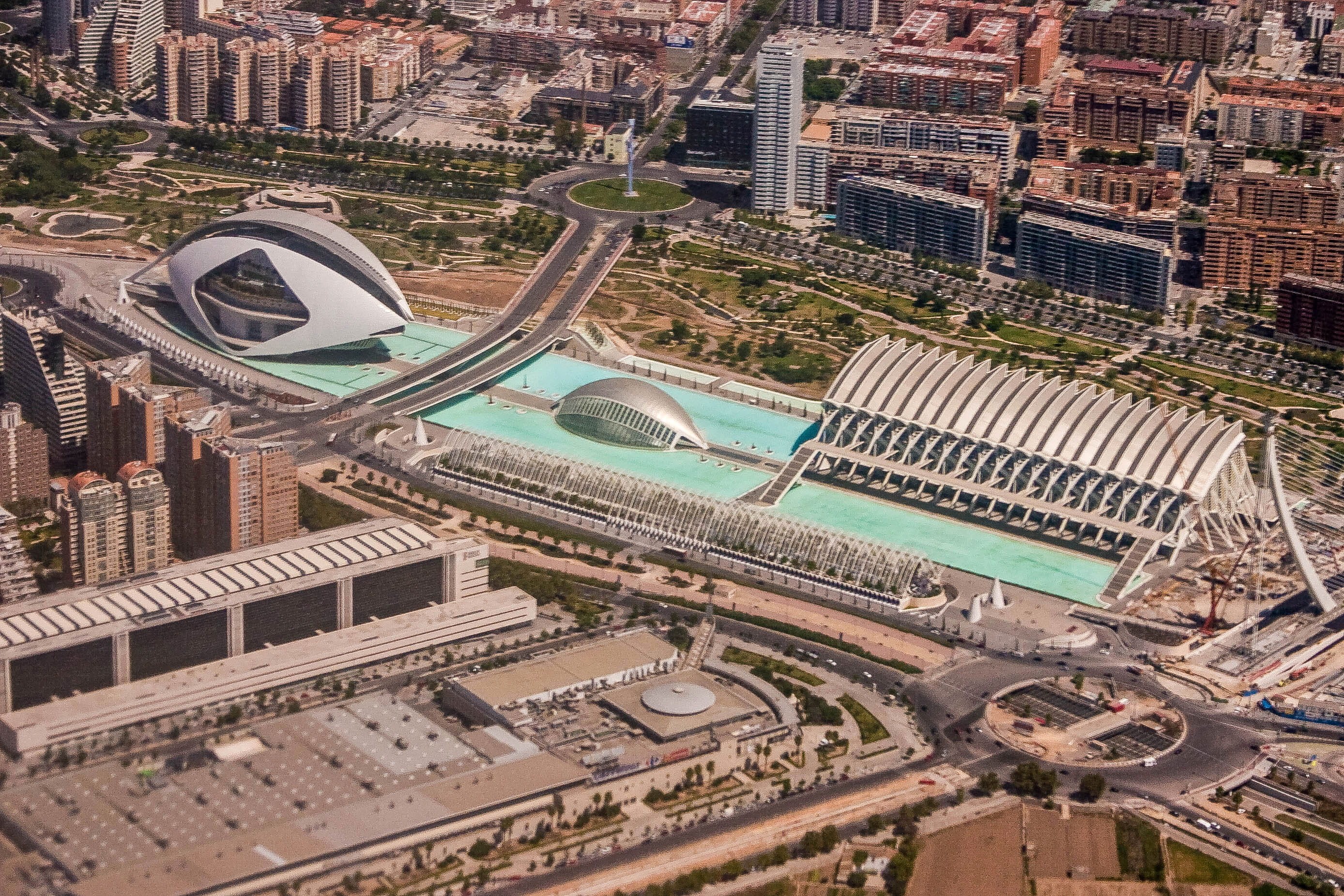 sciences, urban Scene, photo, urban, spain, cityscape, City of Arts and Sciences, day, transportation, skyscraper, Valencia, travel, Spain, building exterior, HD Wallpaper