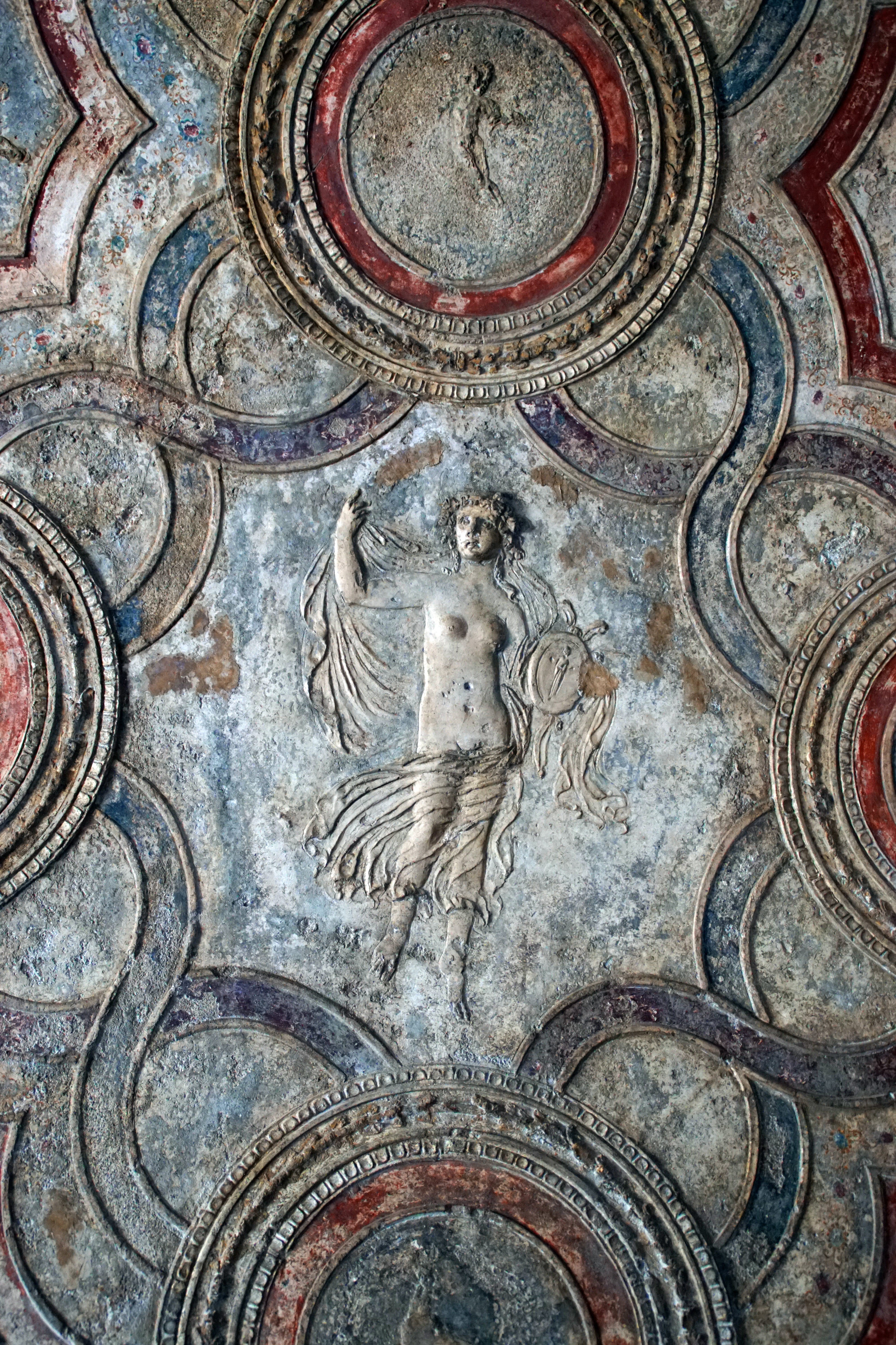 pompeii, full frame, built structure, fresco, pattern, antique, ancient ruins, sculpture, belief, no people, ancient frieze, high relief, close-up, day, Phone HD Wallpaper