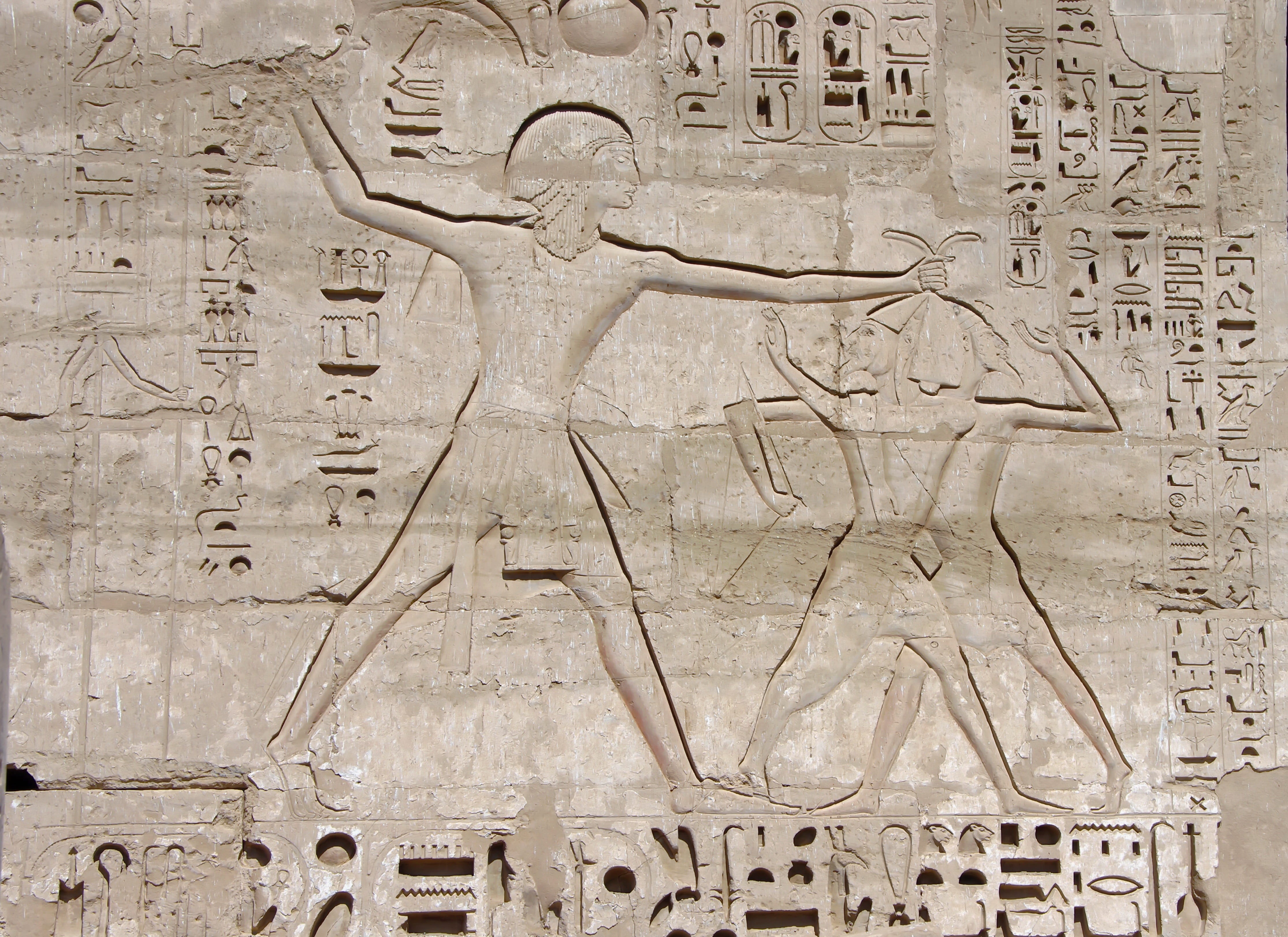 place of worship, hieroglyphs, medinet-habu, travel destinations, history, winner, carving - craft product, architecture, spirituality, religion, archaeology, HD Wallpaper