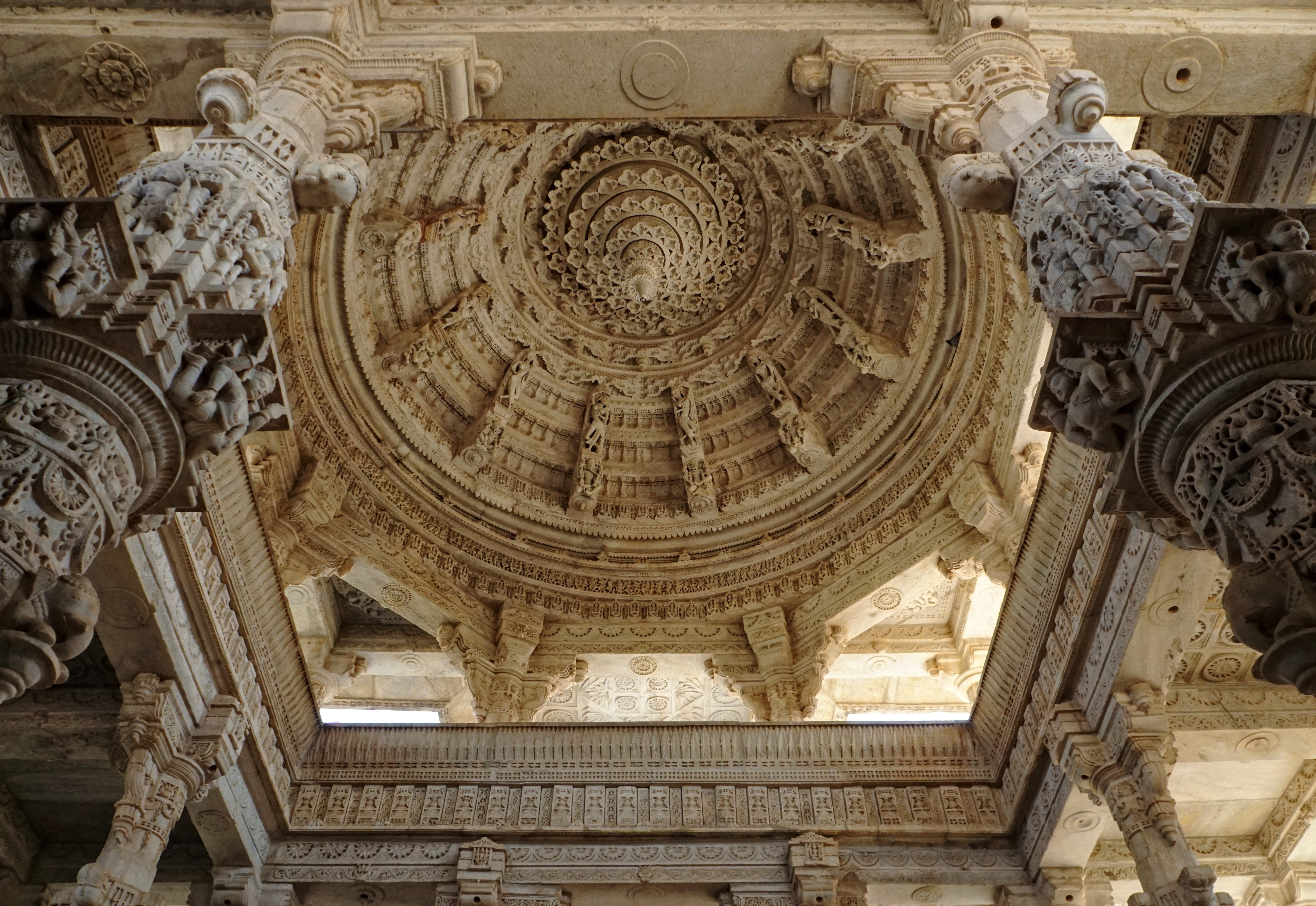 built structure, chaumukkha mandir, creativity, religion, history, building, no people, low angle view, art and craft, human representation, the past, art, HD Wallpaper
