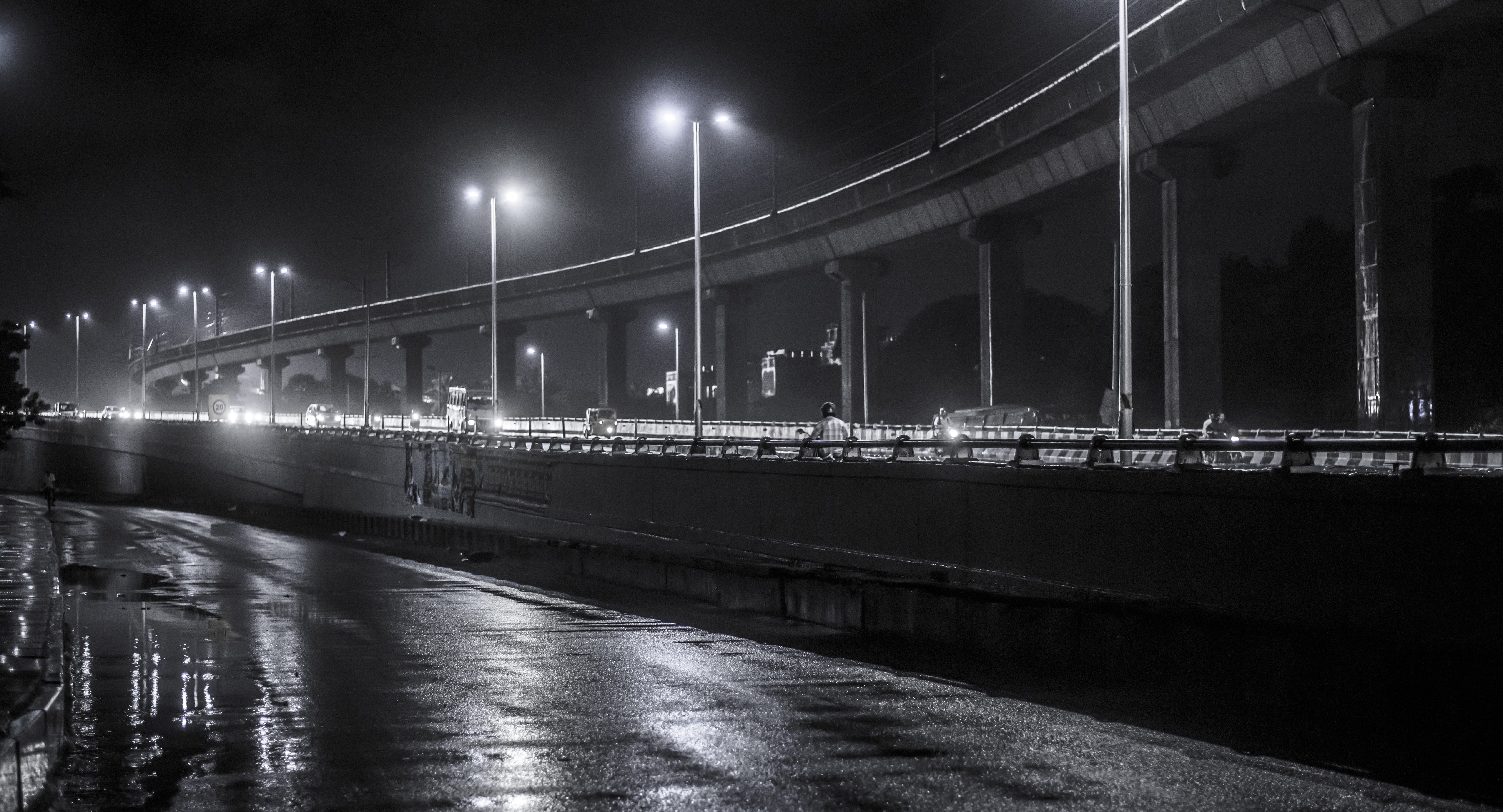 bridge, no people, amazingness, nature, connection, street light, reflection, beautiful, night, chennai, built structure, ancient people, india, wonderful, HD Wallpaper