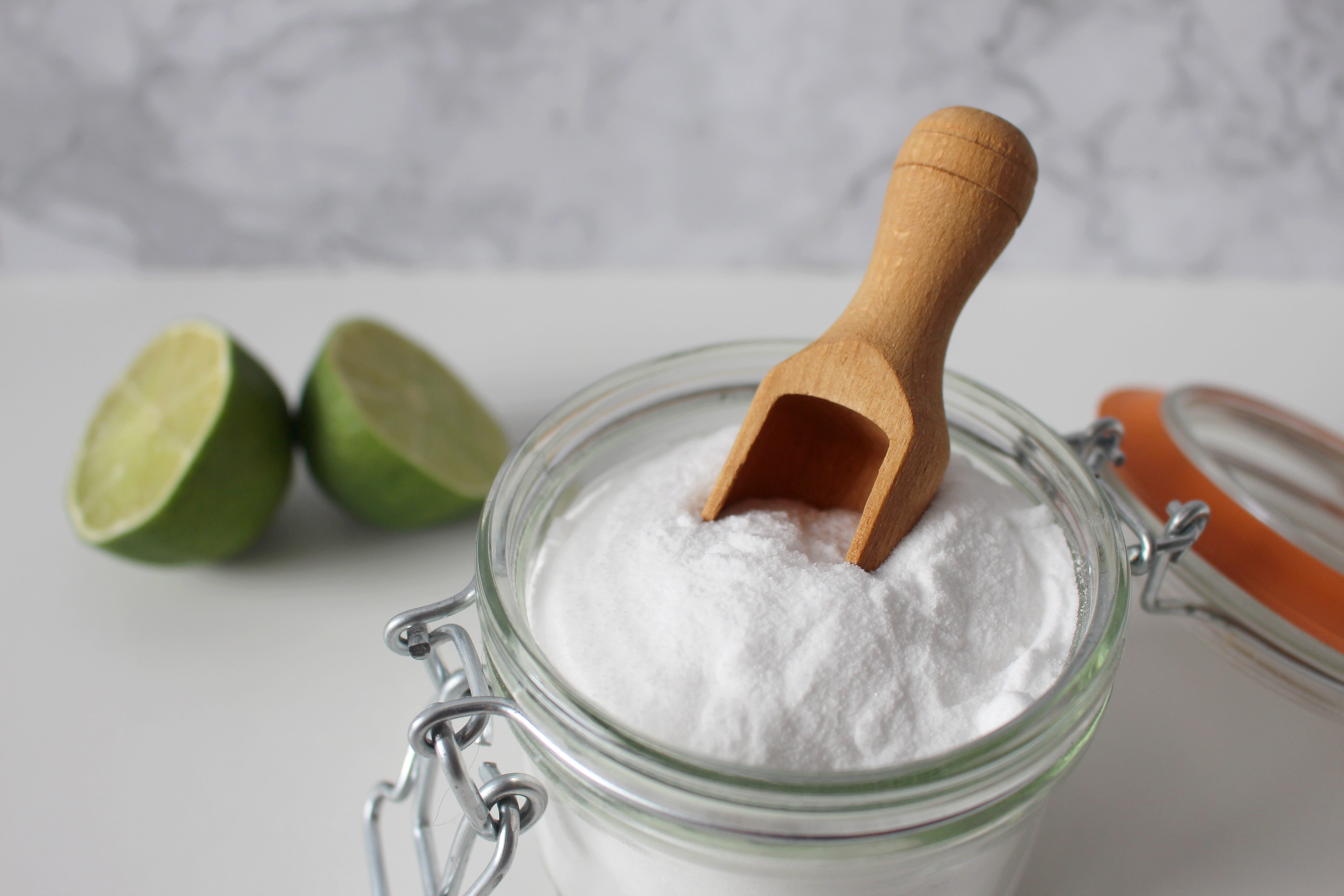 lime, close-up, food and drink, jar, eat, spoon, salt box, 5K, benefit from, container, kitchen utensil, cook, kitchen, soda, focus on foreground, bake, HD Wallpaper