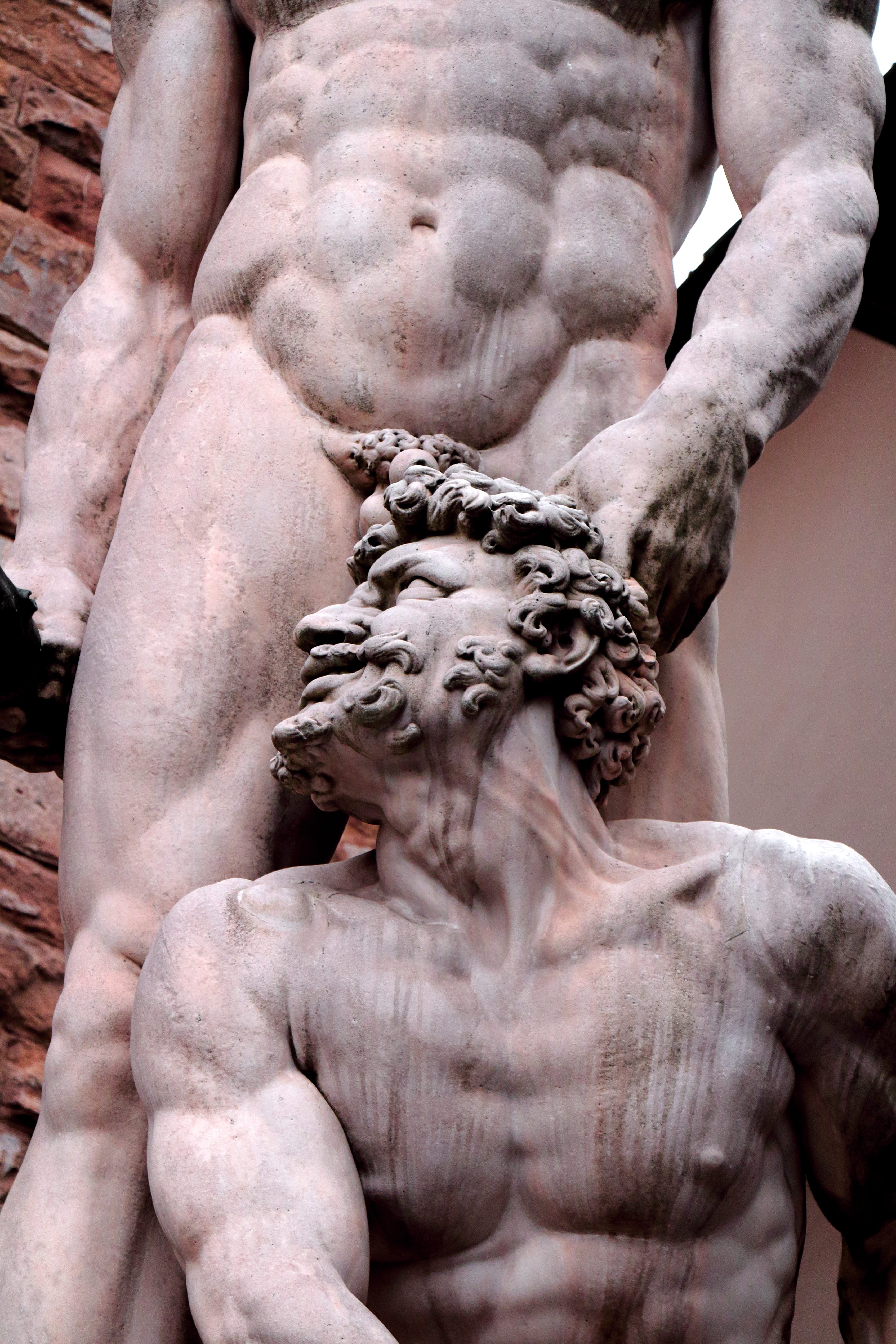 body, decapitation, domination, fine art statue, beard, shirtless, greek, craft, no people, close-up, day, statue, italian heritage, carving - craft product, Phone HD Wallpaper