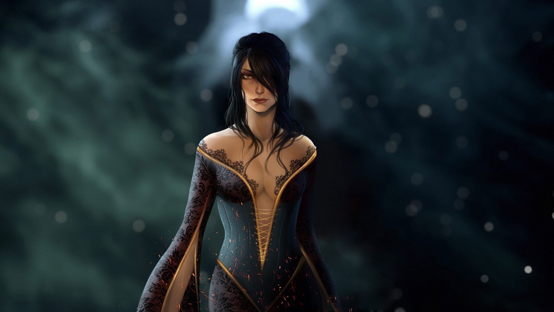 fantasy art, art, dragon, 1080P, age, fantasy, inquisition, morrigan, HD Wallpaper