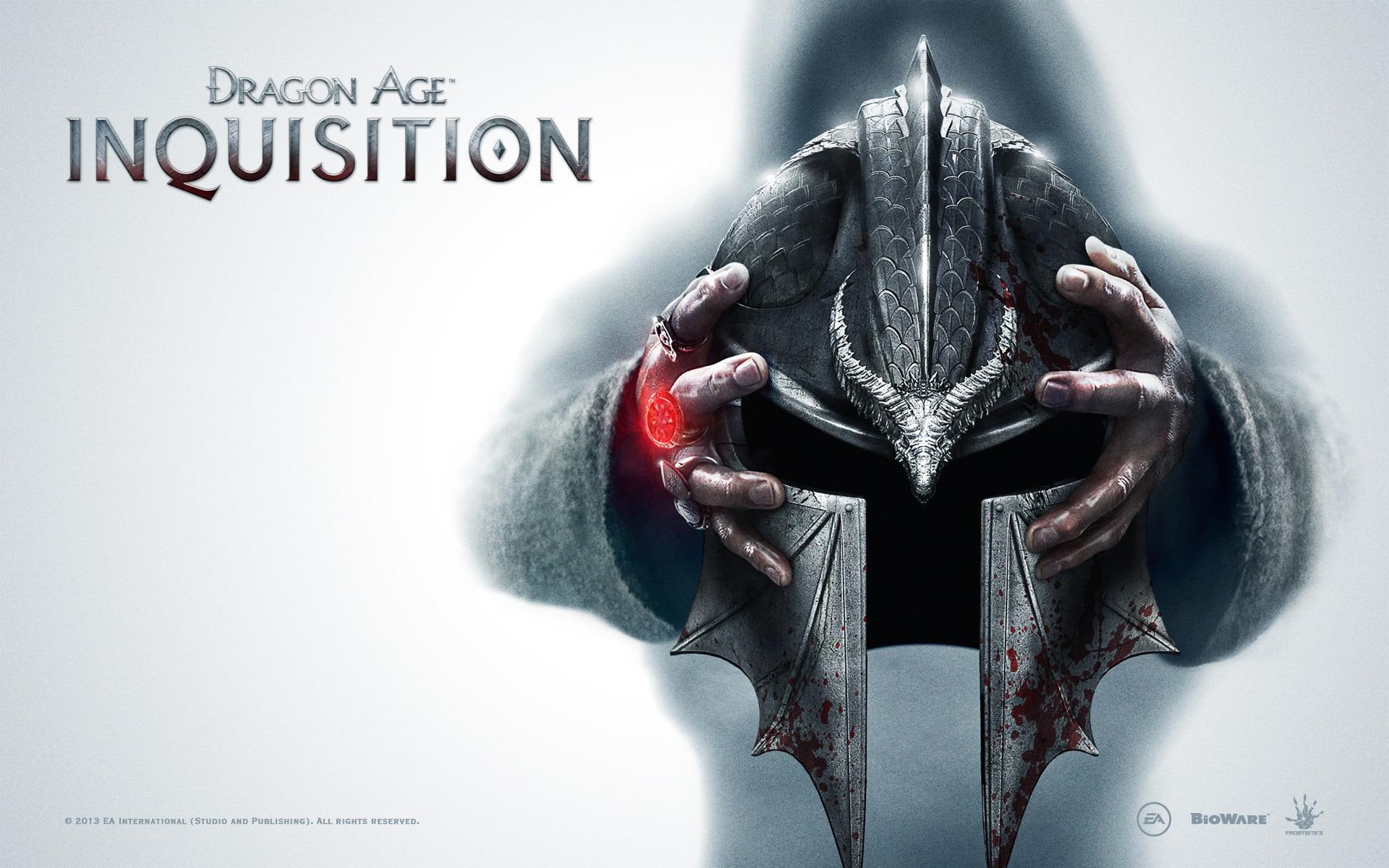 age, inquisition, 1080P, dragon age inquisition, dragon, helmet, arm, HD Wallpaper