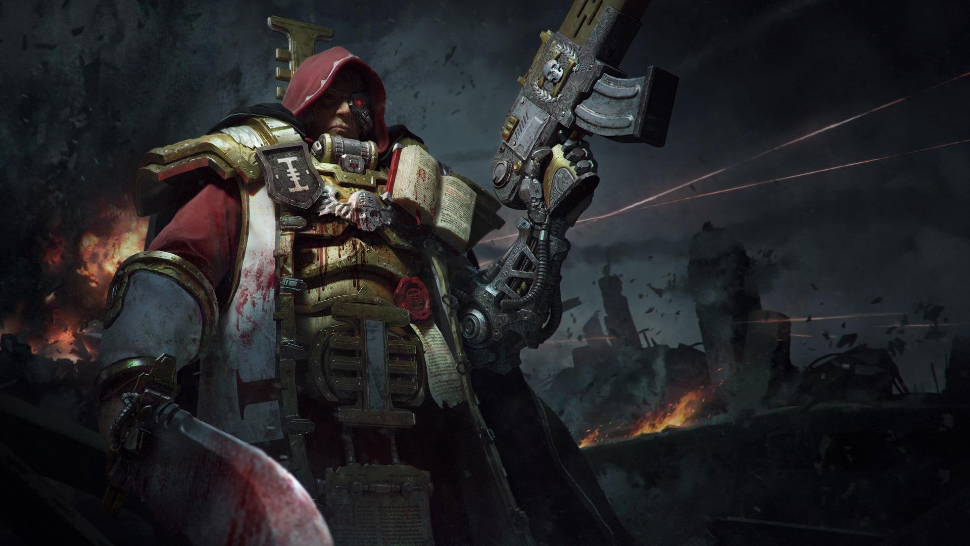 armor, warhammer, inquisition, 1080P, weapons, warrior, HD Wallpaper
