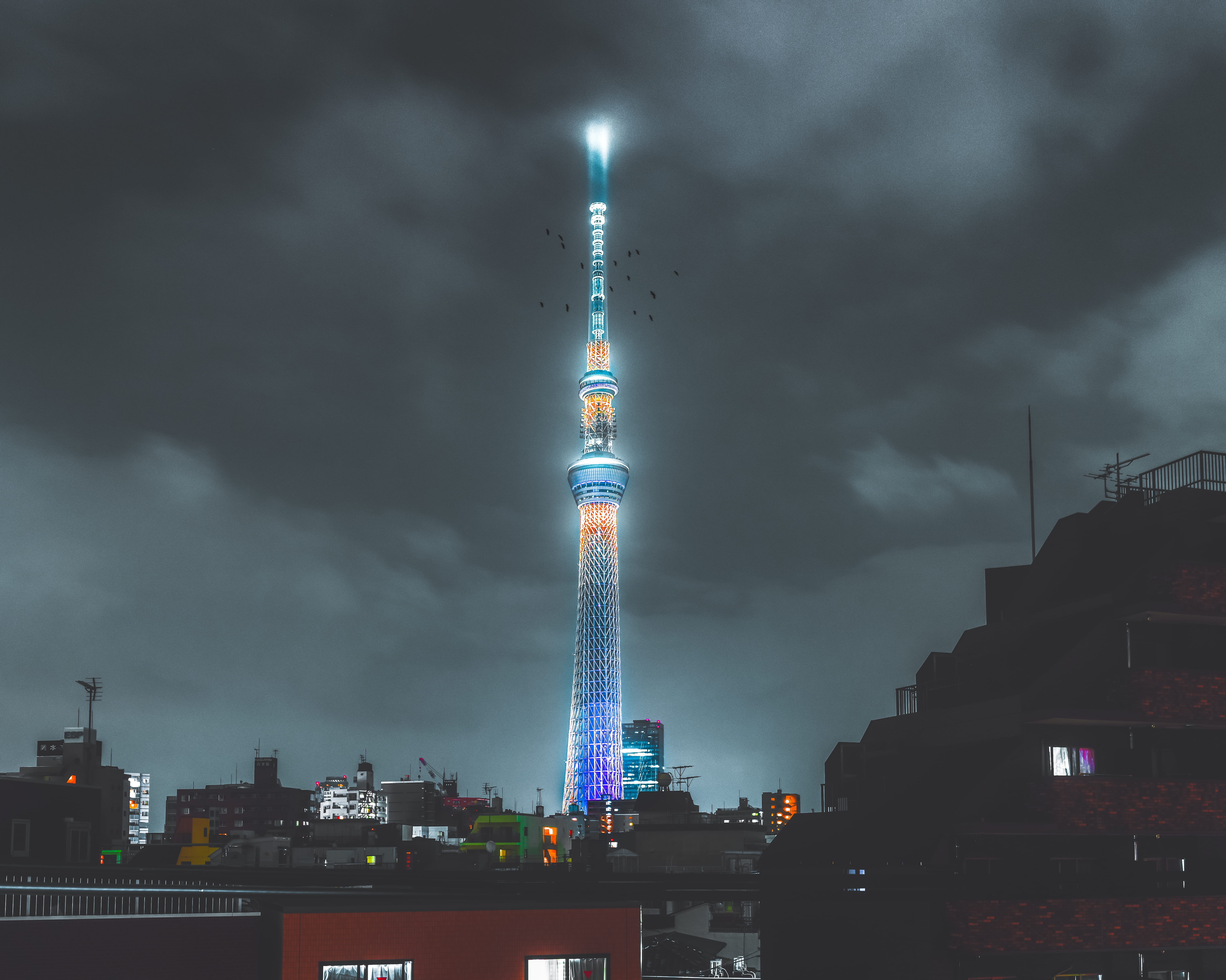 low angle view, tokyo, illuminated, city, japan, building exterior, outdoors, tower, spire, travel, tourism, tall - high, building, no people, office building exterior, HD Wallpaper