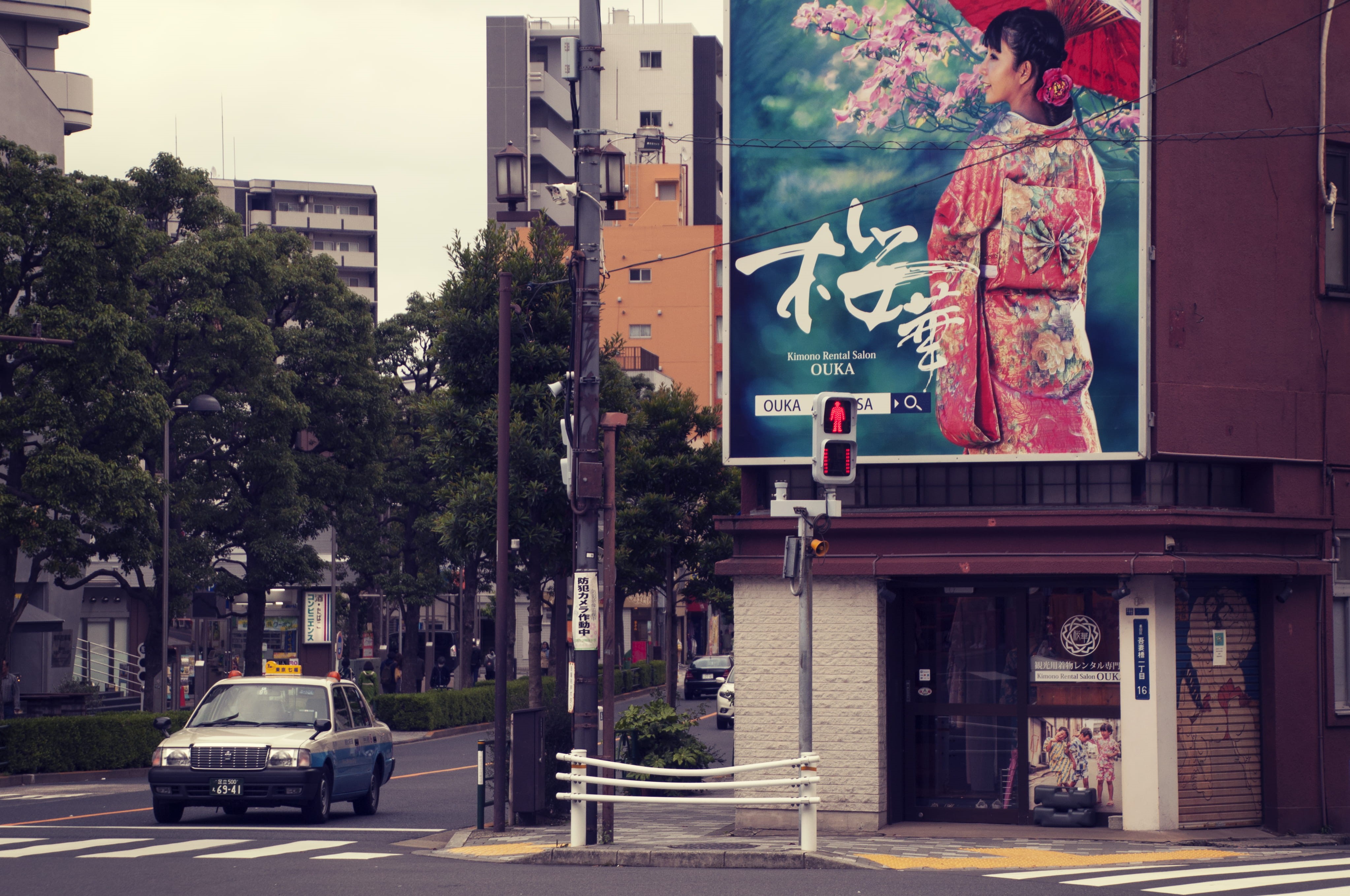 4K, azumabashi, asakusa, day, built structure, outdoors, transportation, building, city, tree, street, sign, kimono, billboard, mode of transportation, HD Wallpaper