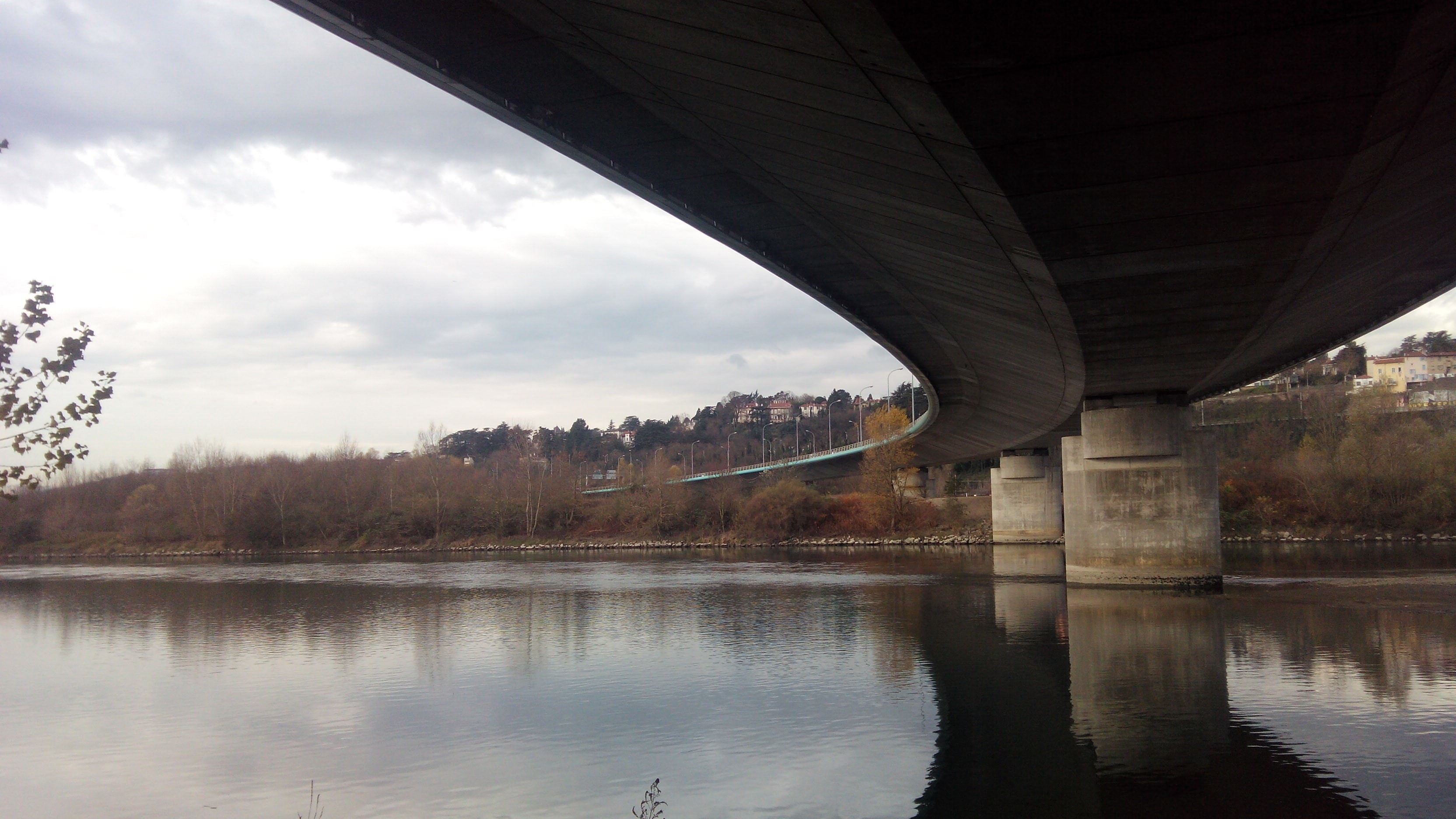 tree, scenics - nature, connection, no people, plant, sky, nature, Lyon, transportation, landscape, cloud - sky, 2K, bridge, France, built structure, waterfront, HD Wallpaper
