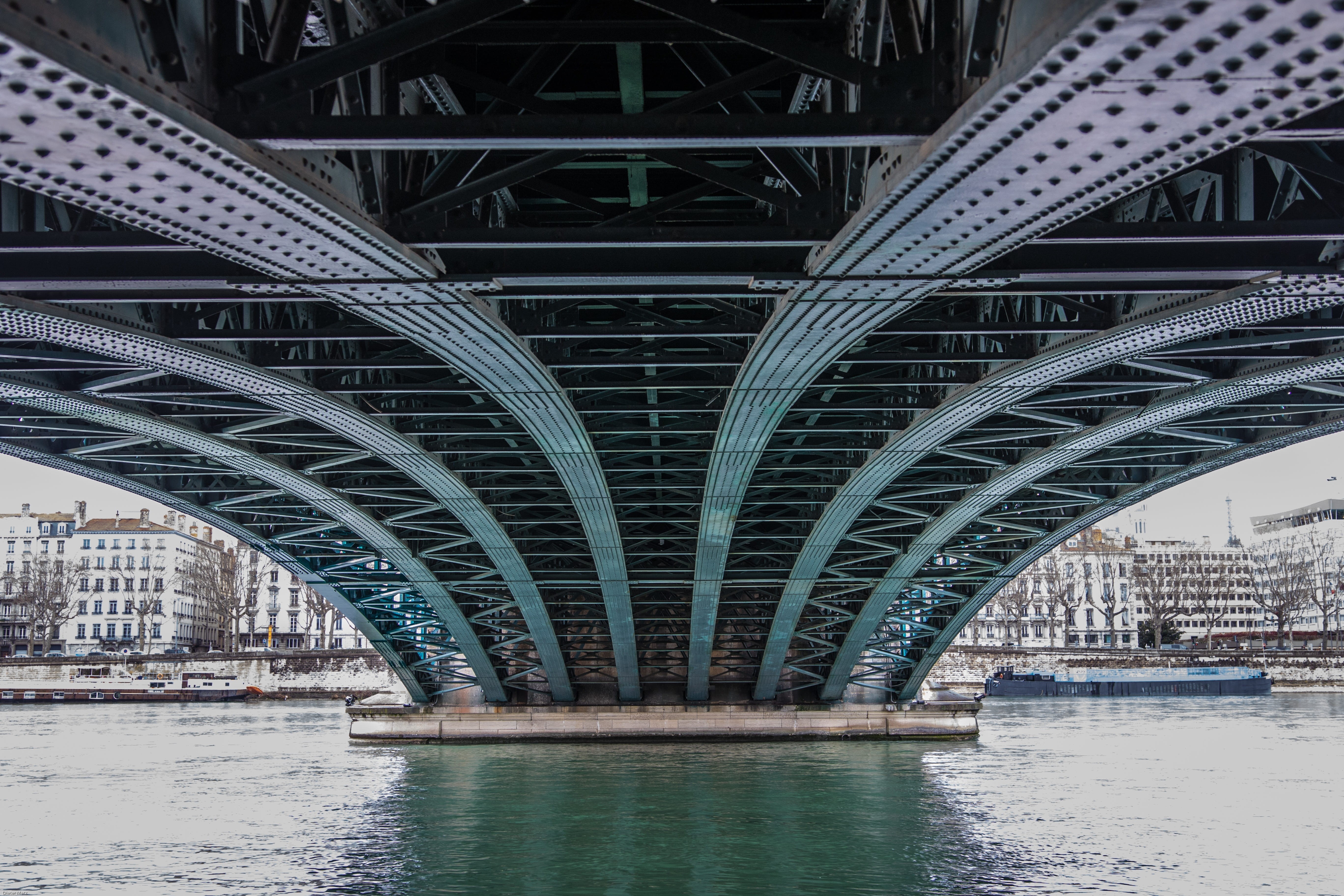 Lyon, public domain, Under the Bridge, arched, 5K, river, travel destinations, water, built Structure, france, waterfront, bridge, bridge - Man Made Structure, HD Wallpaper