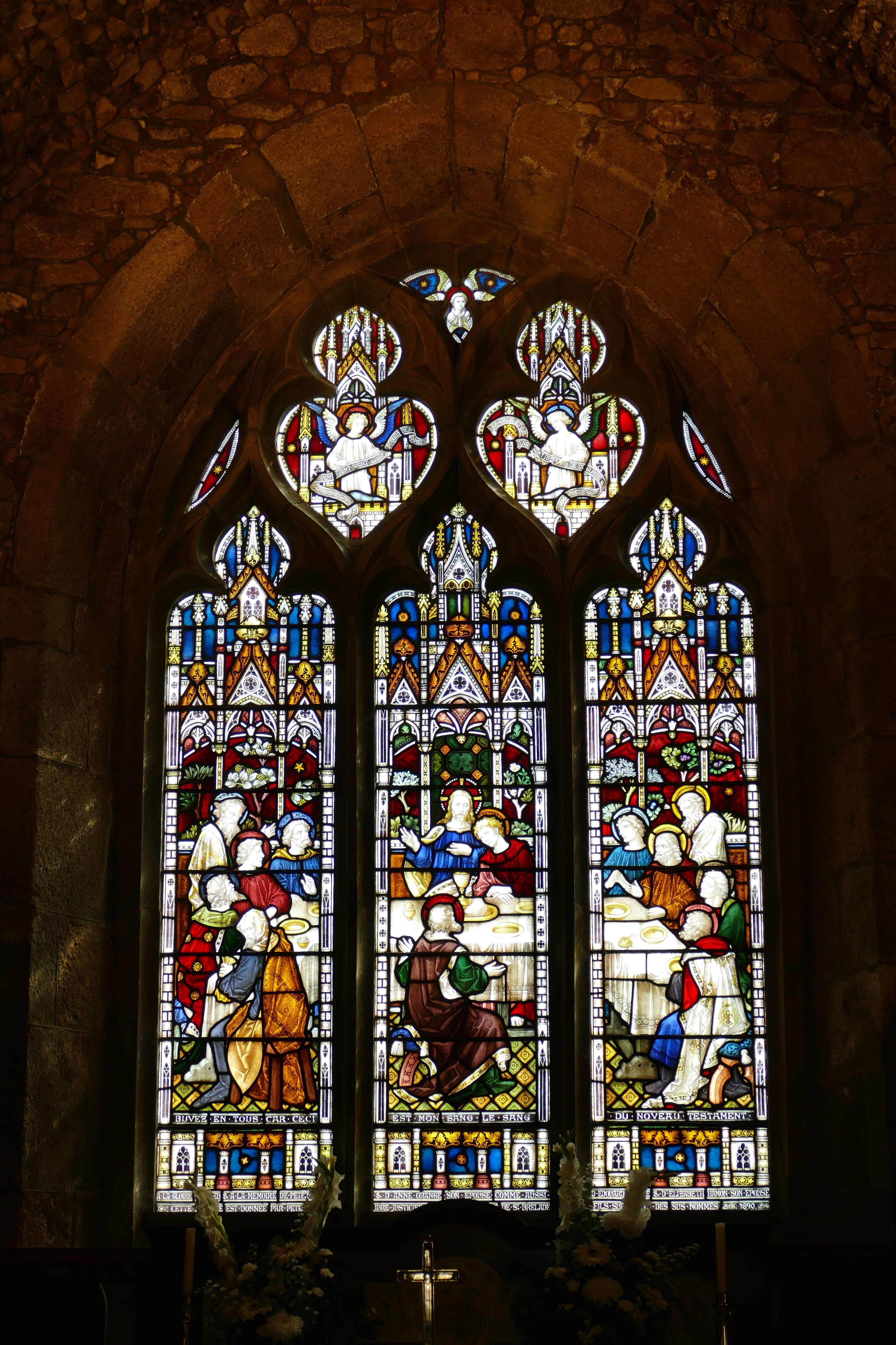 ornate, faith, england, glass - material, places Of Worship, window, bible, Church Window, catholicism, indoors, glass, last supper, architecture And Buildings, Phone HD Wallpaper