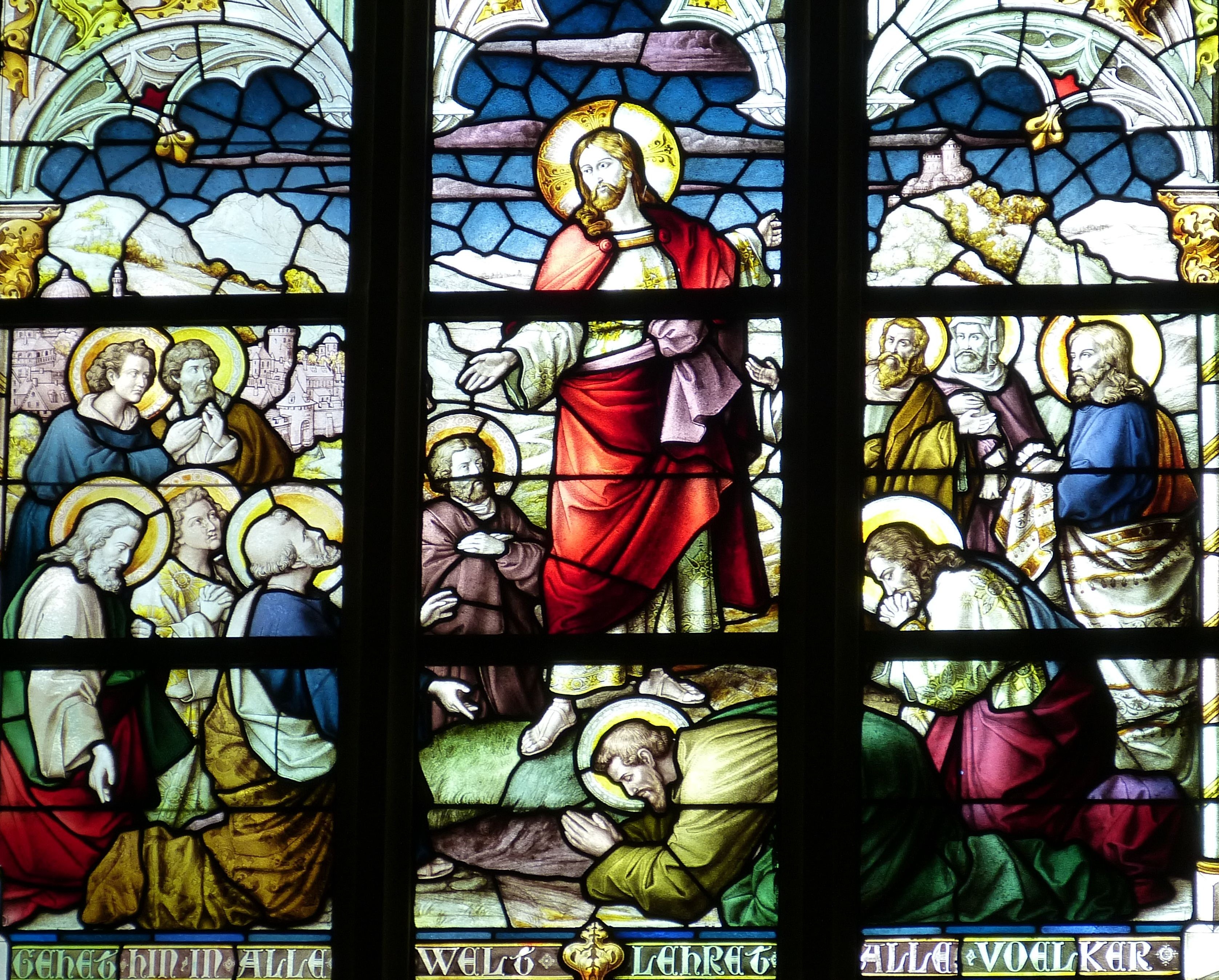 gothic, representation, human representation, church, church window, no people, stein, outdoors, jesus christ, art and craft, multi colored, day, spirituality, HD Wallpaper