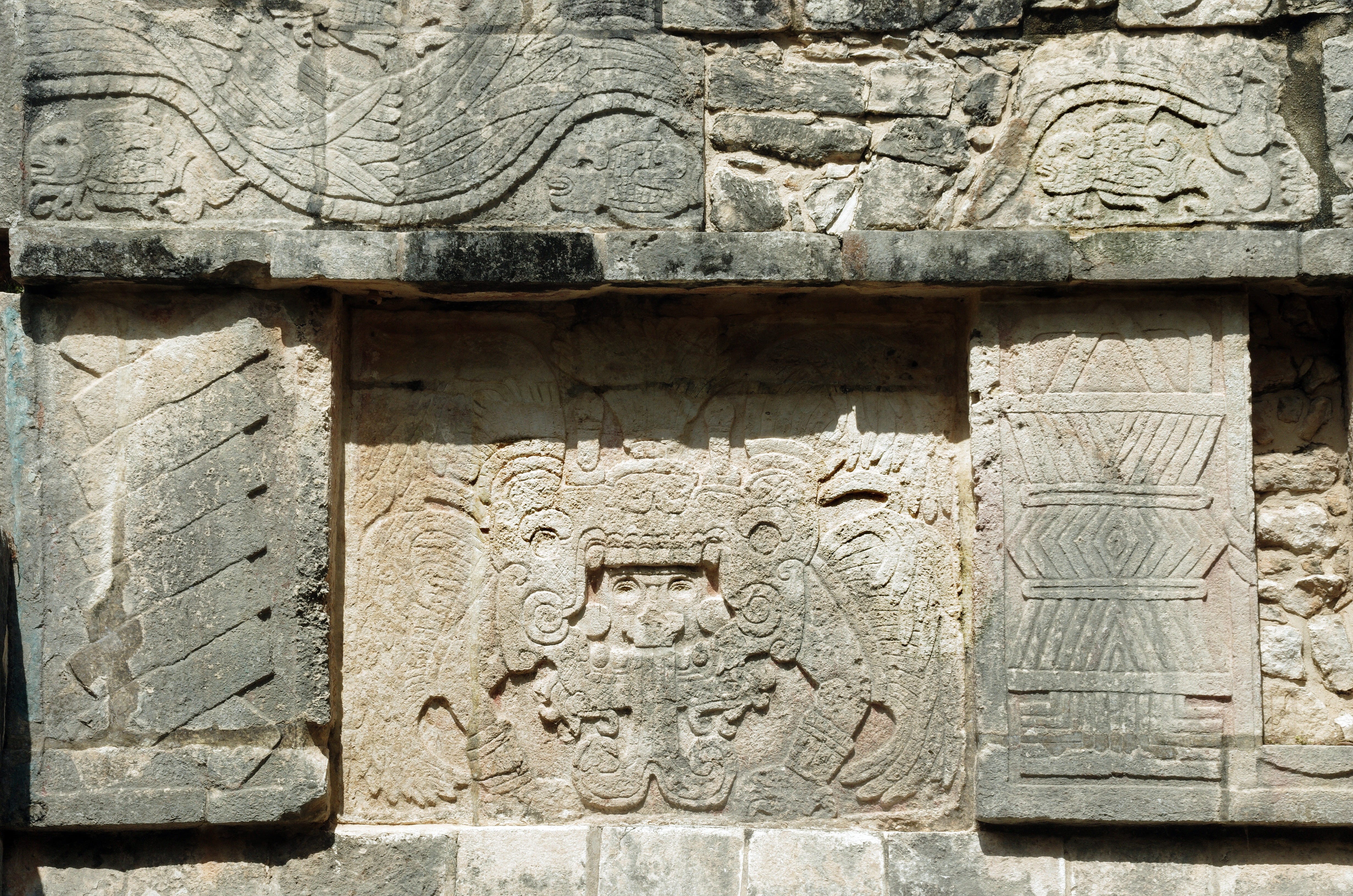 place of worship, no people, day, 4K, history, belief, ancient civilization, wall, creativity, yucatan, decoration, carving - craft product, sculpture, HD Wallpaper