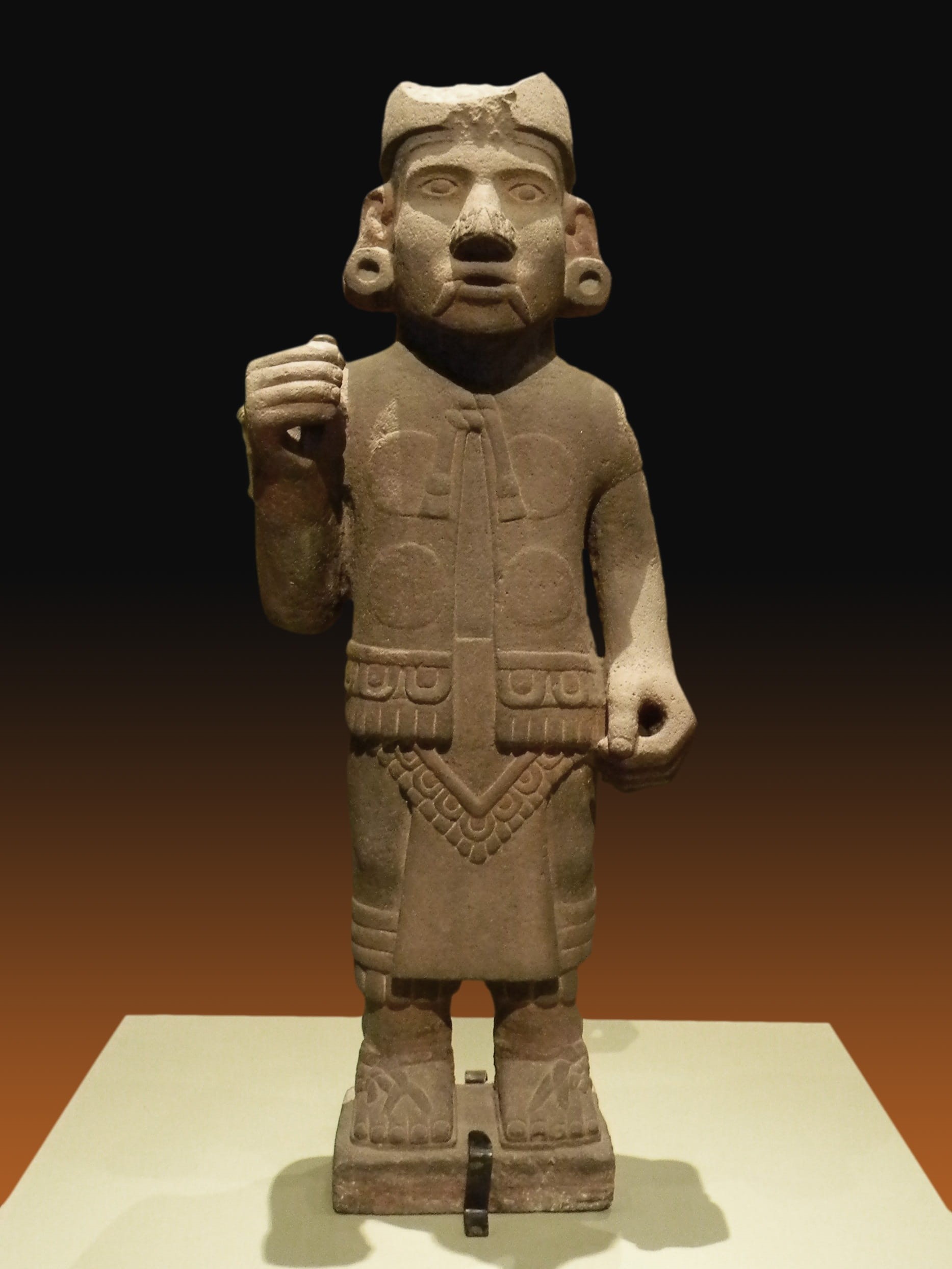 Historic, old, 1080P, the past, male likeness, craft, ethnicity, indigenous, man, ancient civilization, belief, ethnic, sculpture, black background, pre-columbian, Phone HD Wallpaper
