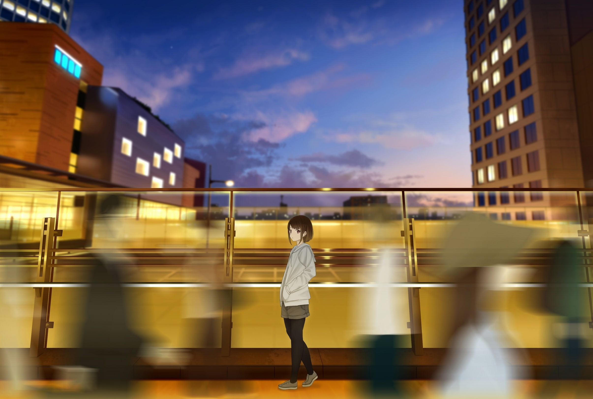 full length, transportation, 1080P, walking, cloud - sky, sky, real people, speed, motion, architecture, men, built structure, city, rear view, leisure activity, HD Wallpaper