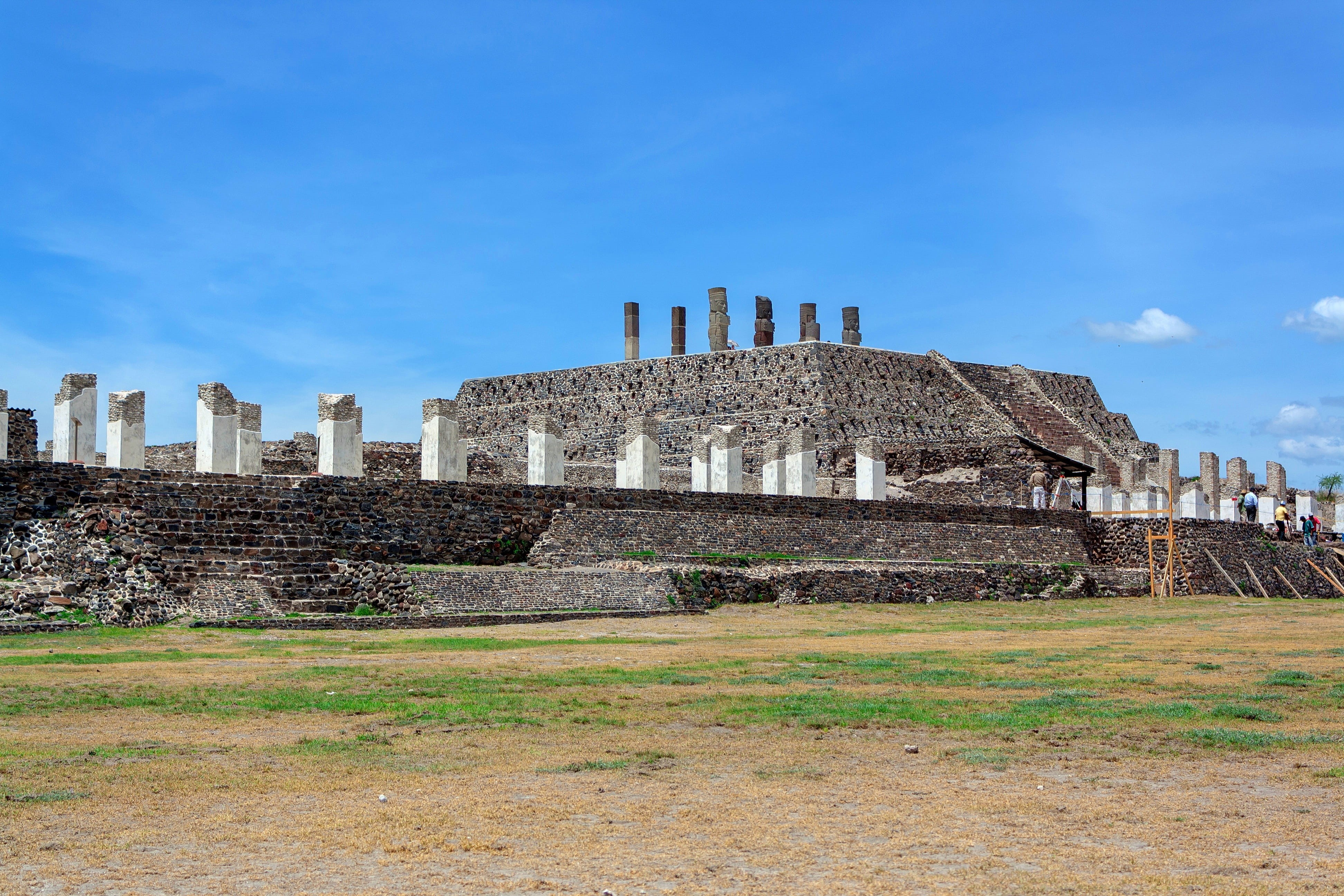 tourism, stone wall, building, built structure, pyramid, archaeology, maya, the past, culture, pyramids, history, mexico, no people, vestige, run-down, HD Wallpaper