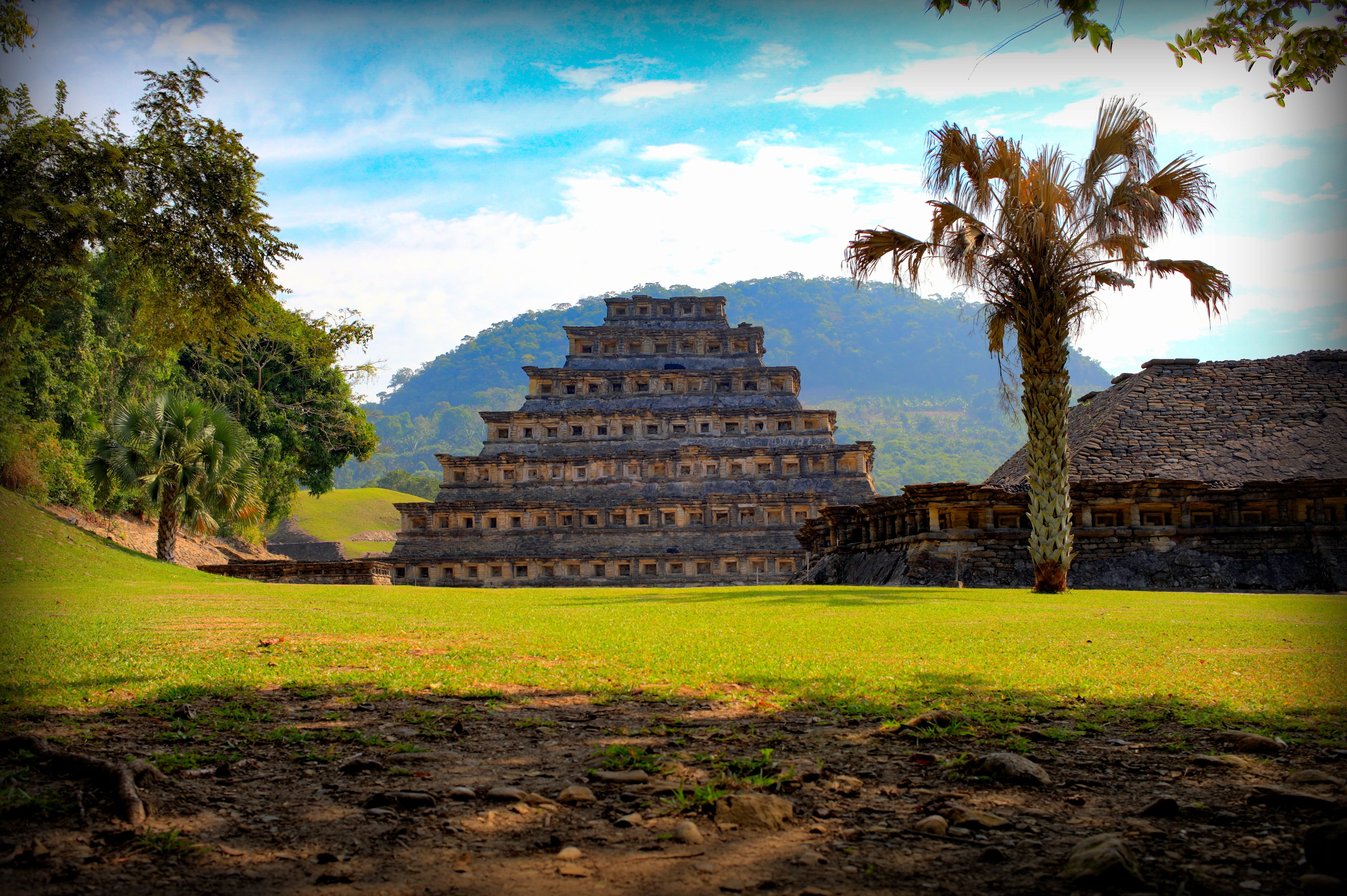 old ruin, mexico, ruins, buddhism, brown, spirituality, place of worship, sky, temple - Building, nature, 5K, pyramiz, outdoors, tourism, building exterior, HD Wallpaper