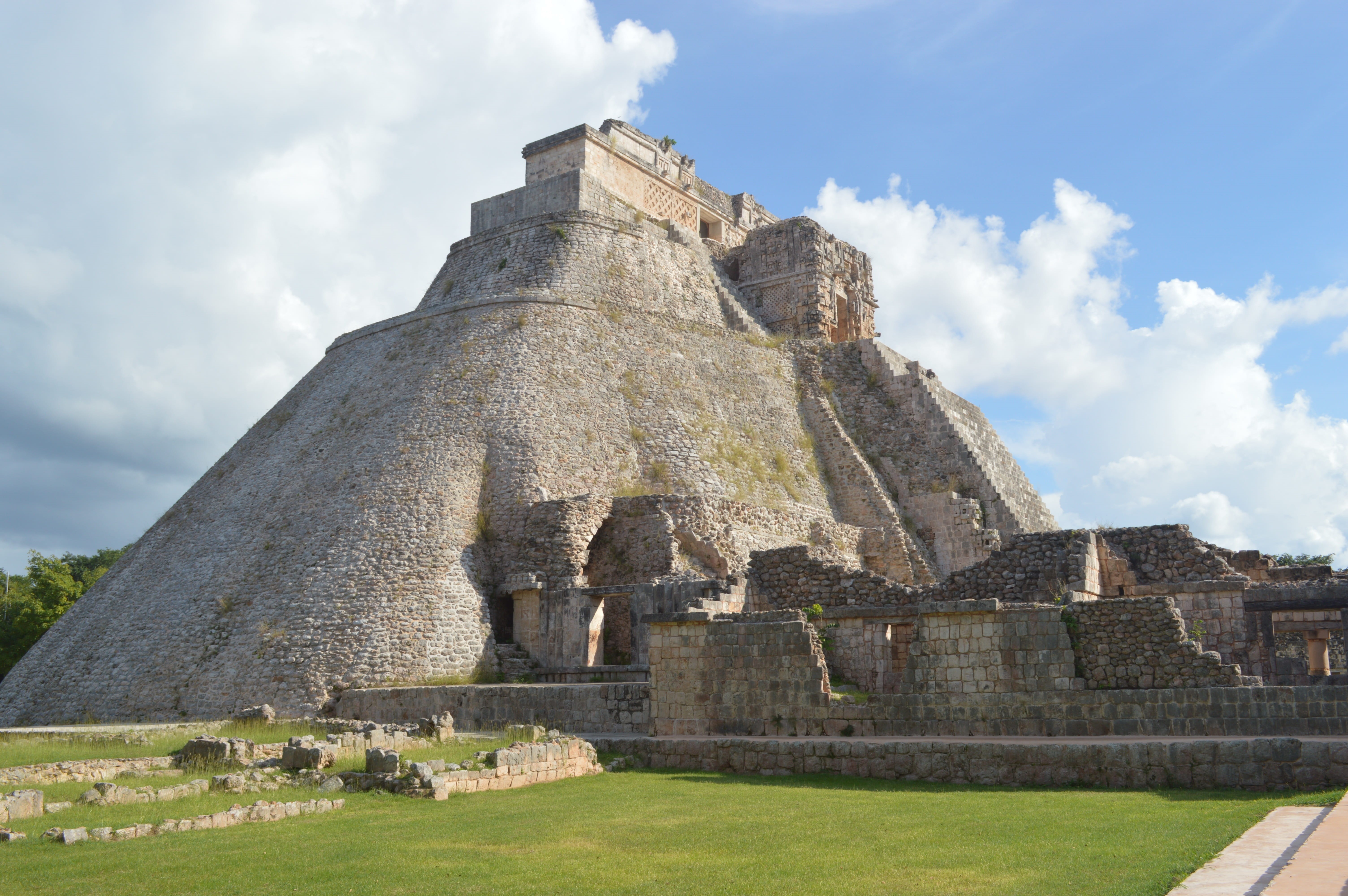 old ruin, the past, archaeology, brown, abbey, travel destinations, yucatan, outdoors, old, tourism, architecture, uxmal, sky, temple, aztec, quintana roo, HD Wallpaper