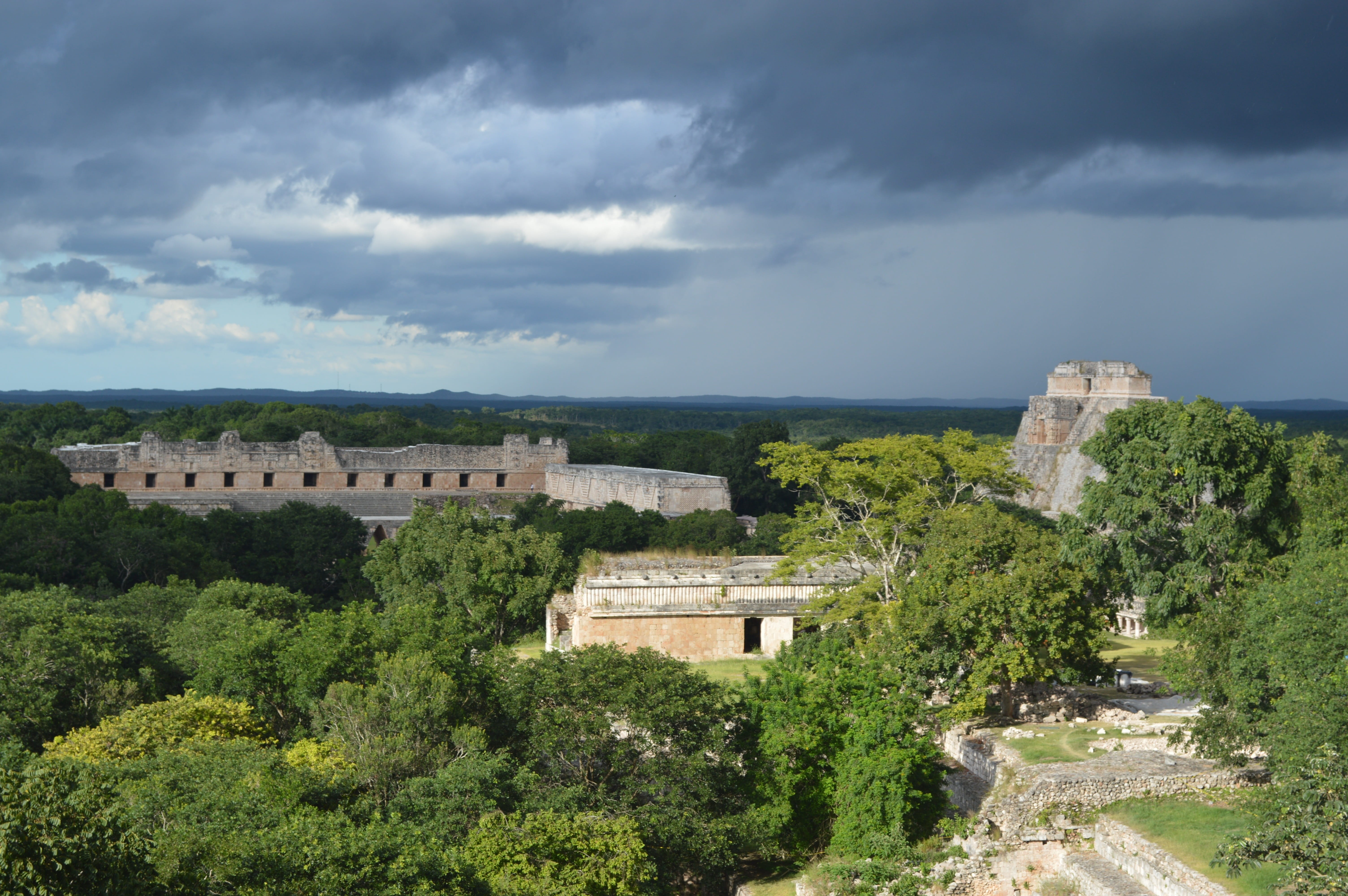 ruined, no people, maya, aztec, Mexico, pyramids, quintana roo, architecture, landscape, uxmal, sky, nature, tree, the past, outdoors, day, old, 5K, gray, HD Wallpaper