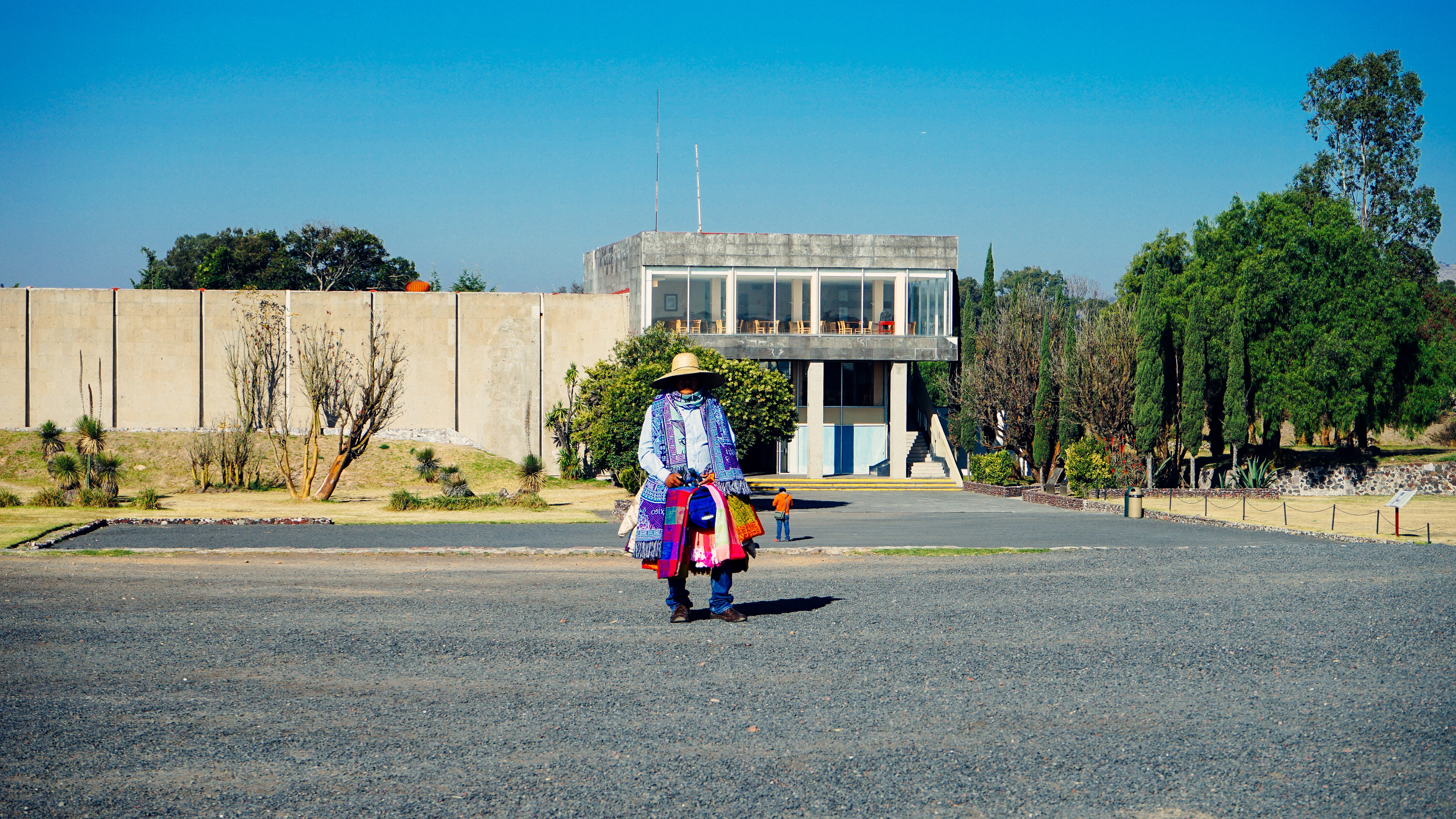teotihuacan, building exterior, san juan teotihuacan de arista, females, city, cdmx, architecture, walking, 5K, nature, two people, sky, plant, selling, HD Wallpaper